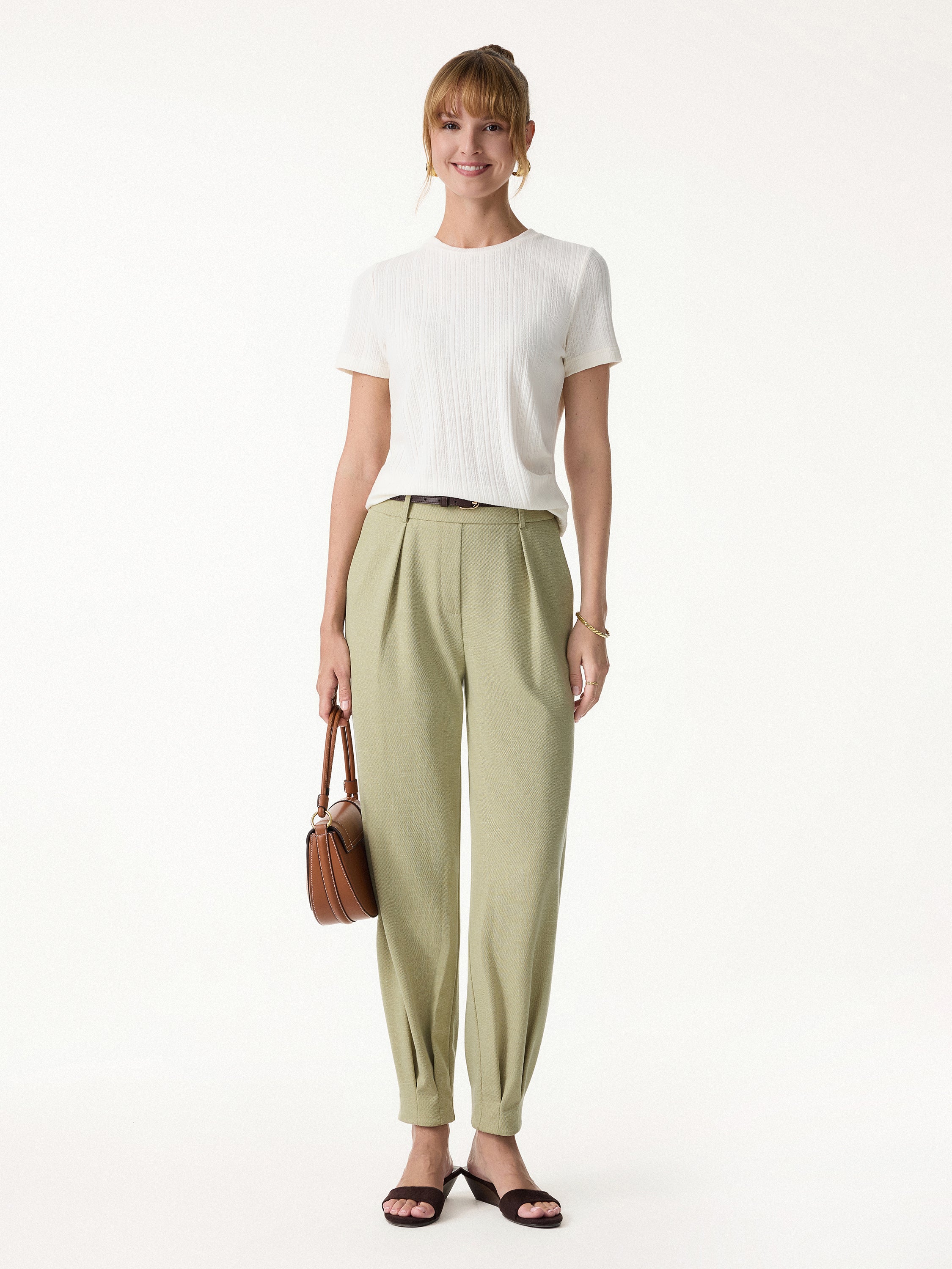 Stretch Linen-Like Wrinkle-Resistant Tapered Pant - Image 3