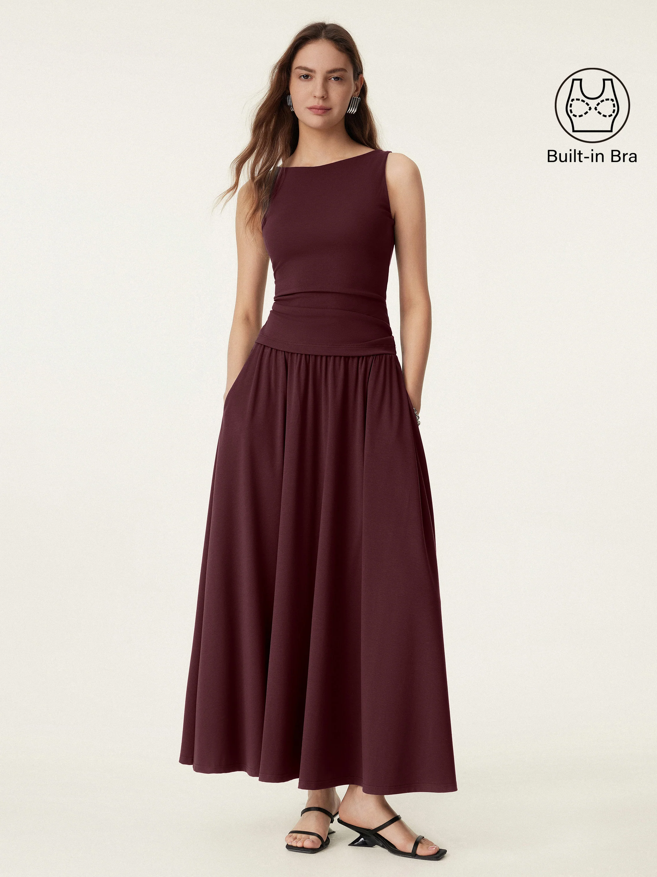 Stretch Cotton Boatneck Bra Tank - Image 5
