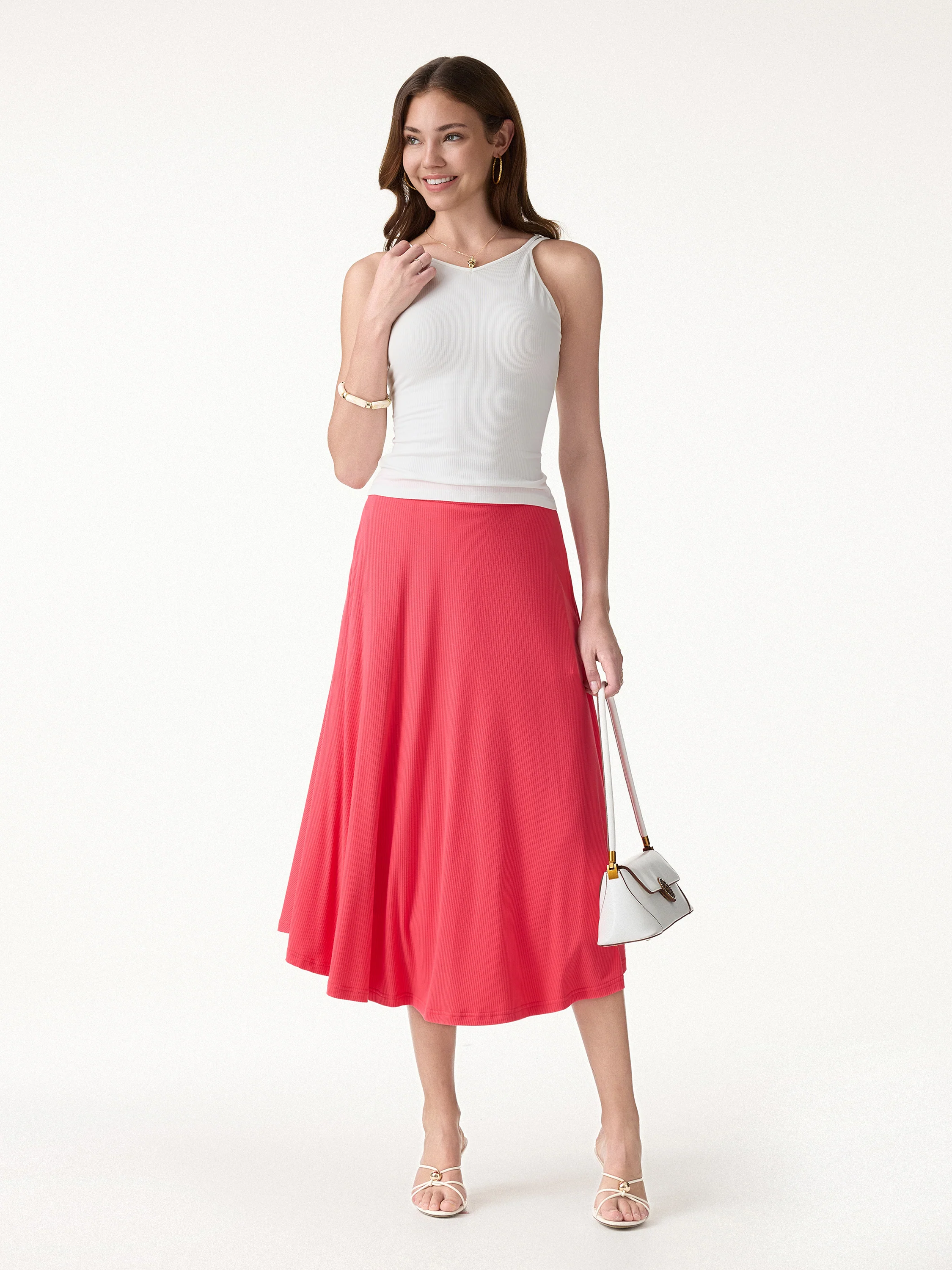 CoolTouch Midi Circle Flare Skirt with Pockets - Image 4