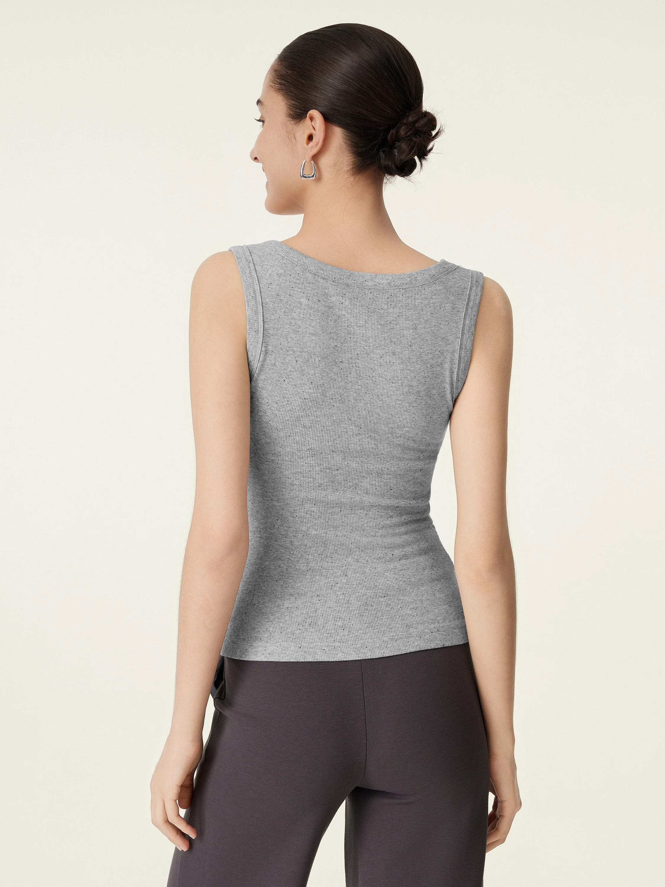 Stretchy V-neck Cotton New Airy Bra Tank - Image 7