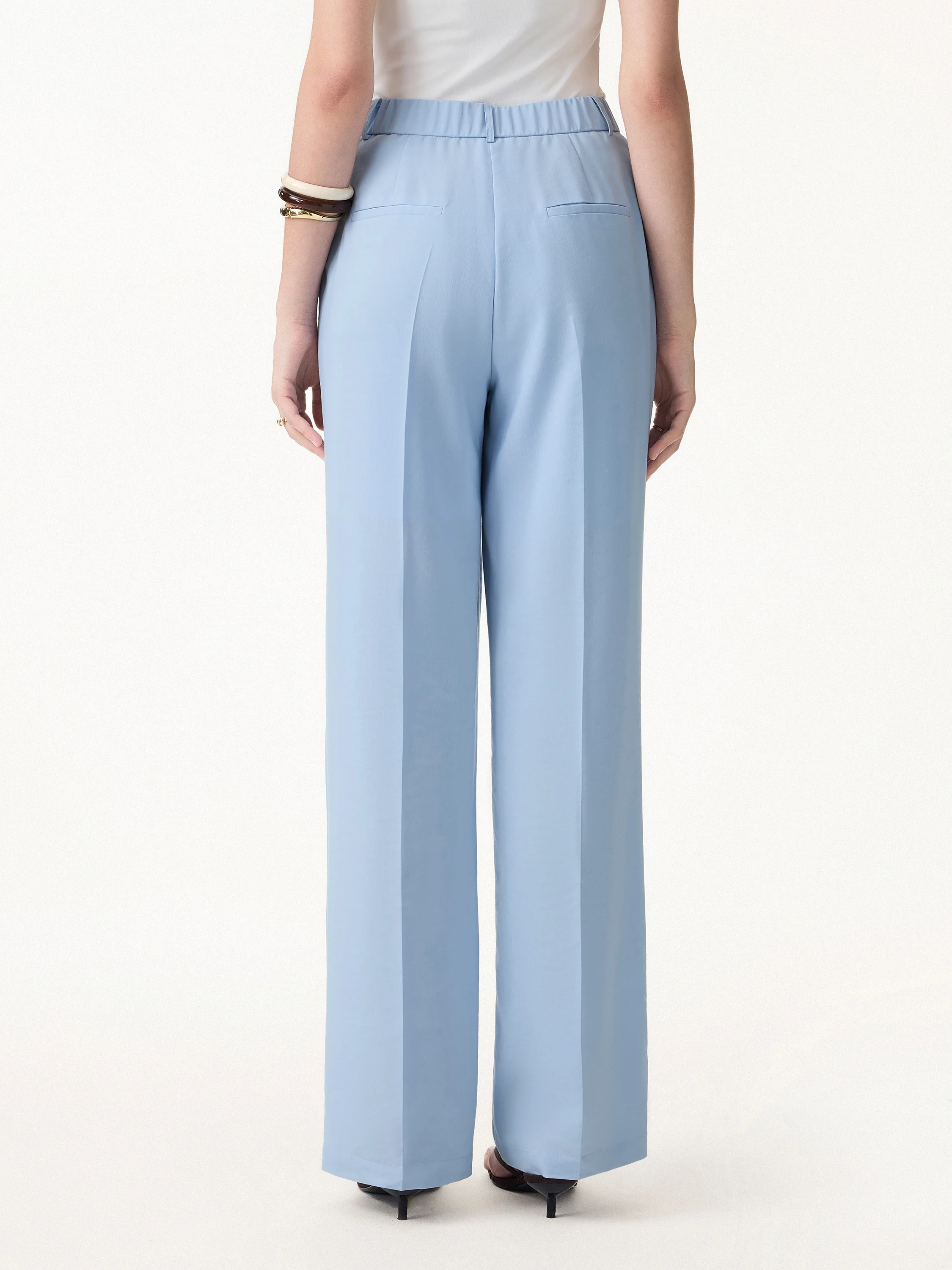 Linen Blend Wide Leg Pants - Image 11