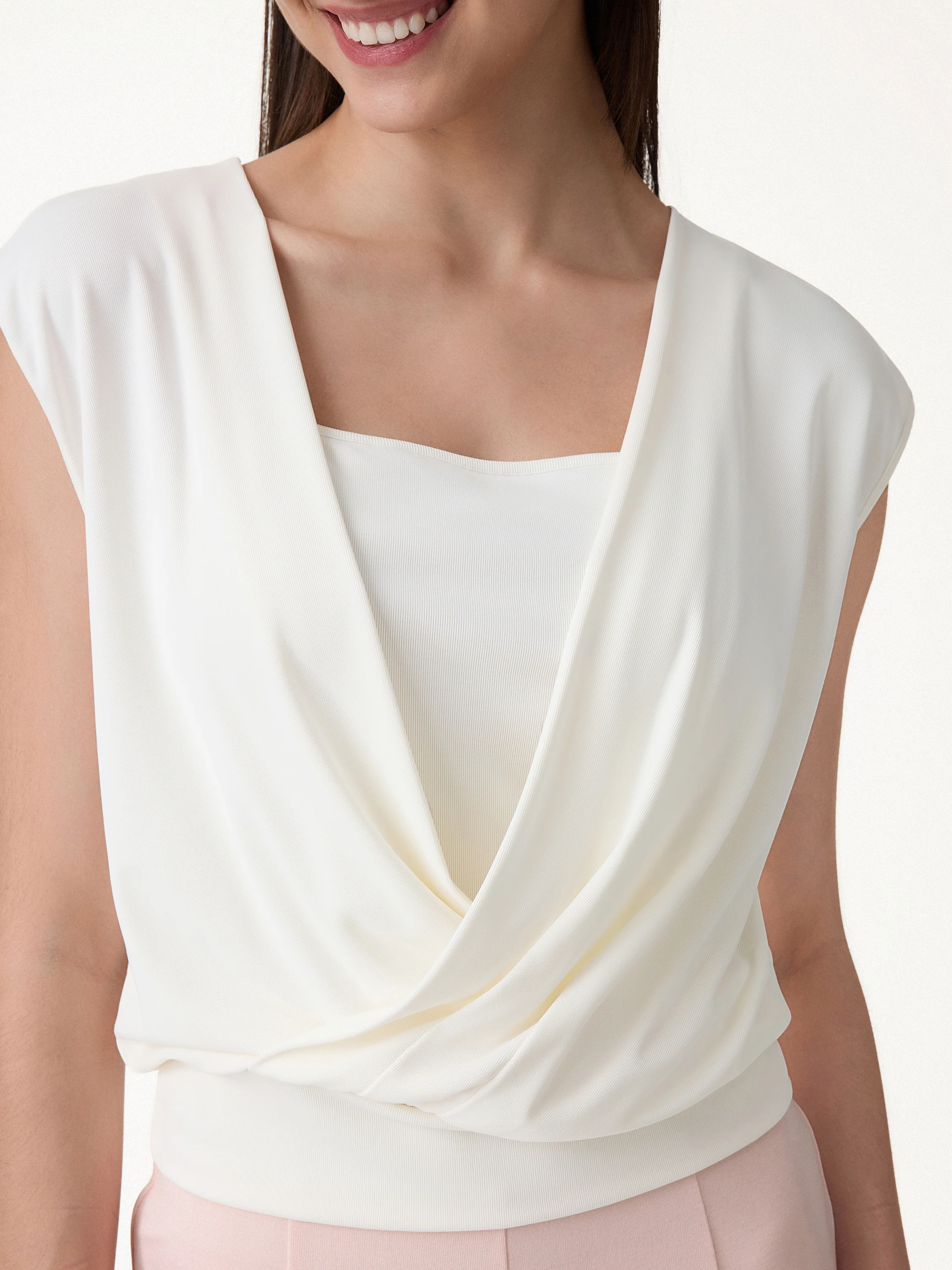 2Pcs Set Wrap Bra Tank & Palazzo Pants with Pockets - Image 6