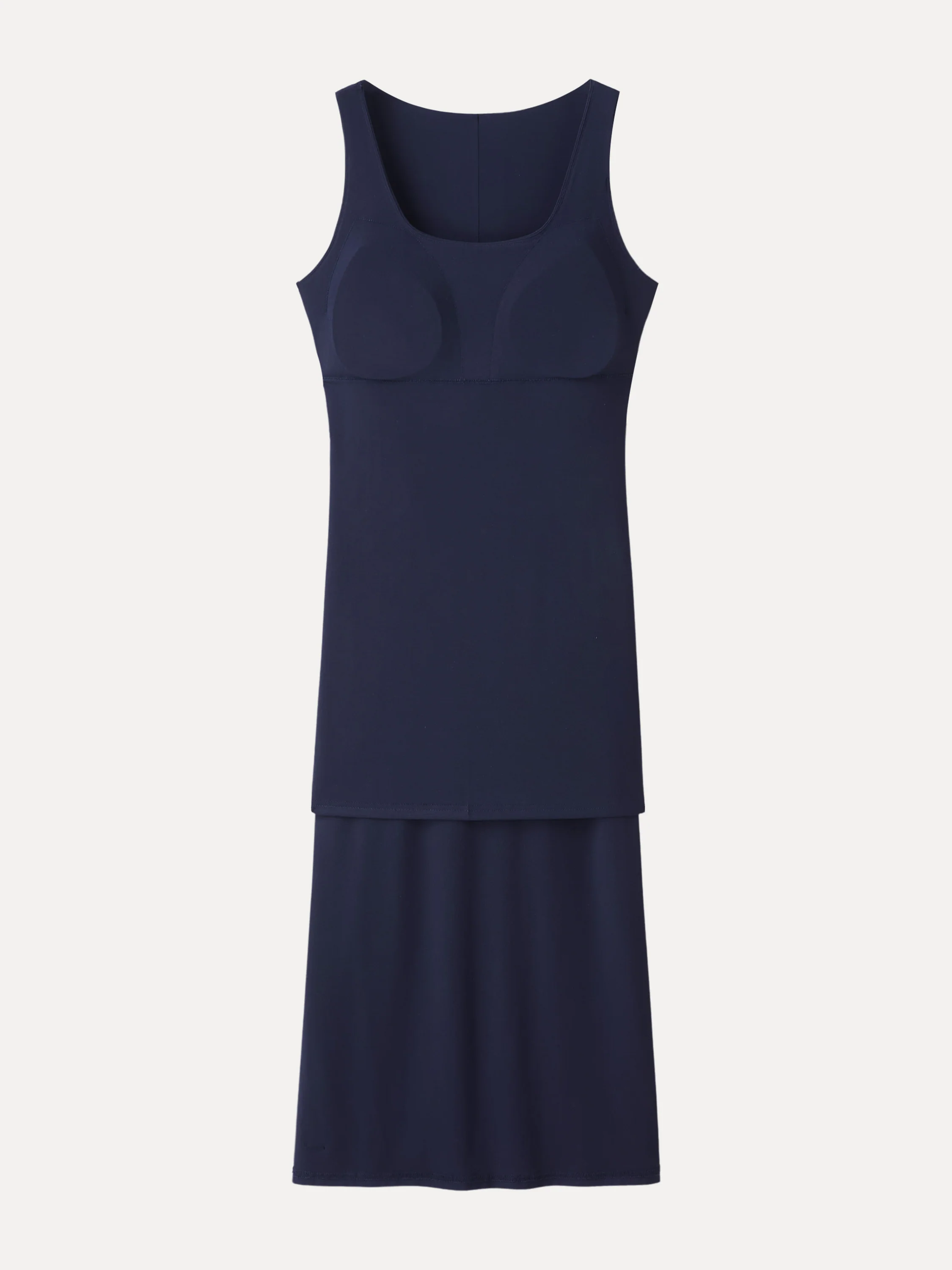 Back Smoothing Bandless Square Neck Midi Bra Dress - Image 9