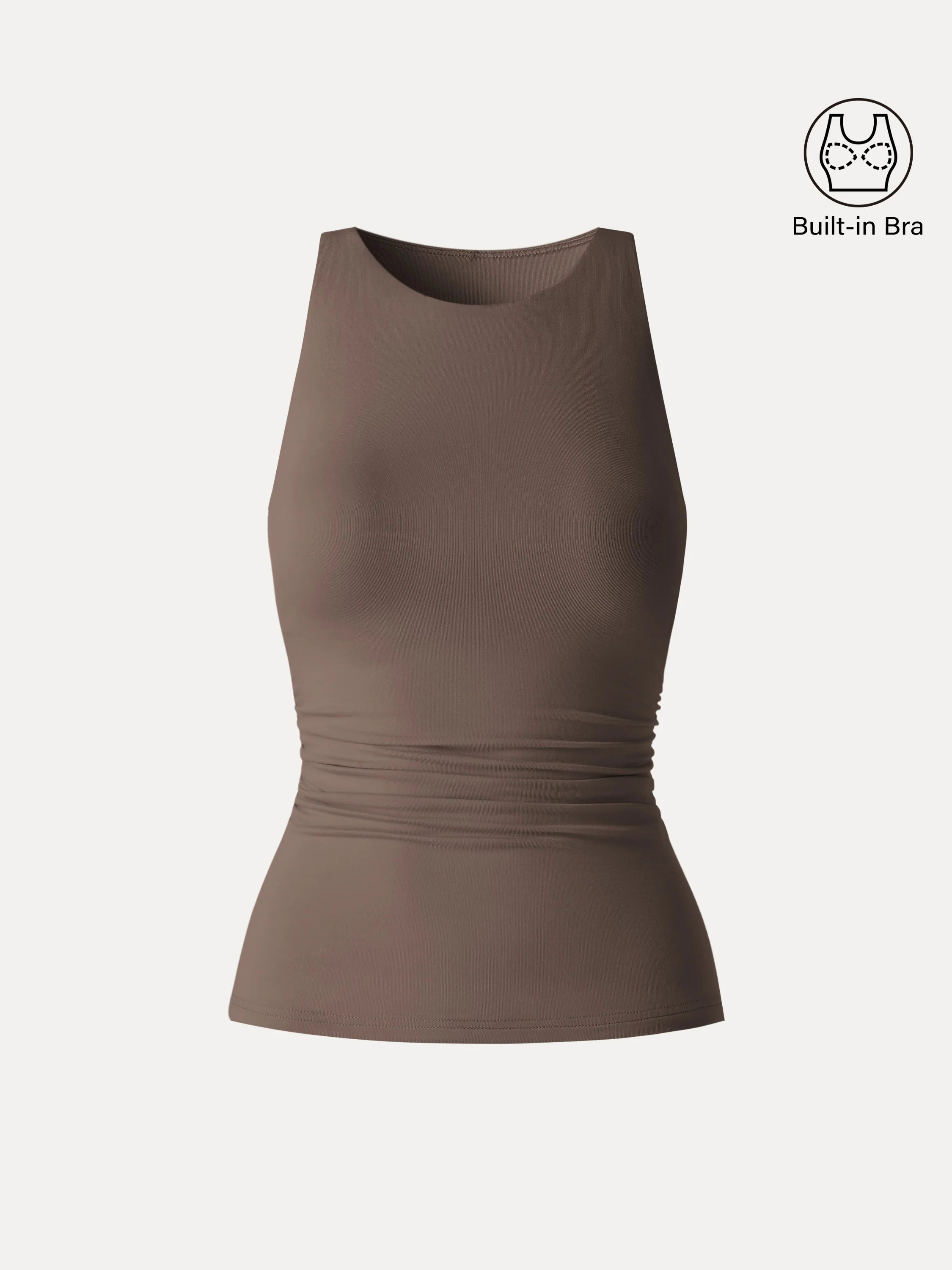 Back Smoothing Ruched Sleeveless Bandless Bra Top - Image 13