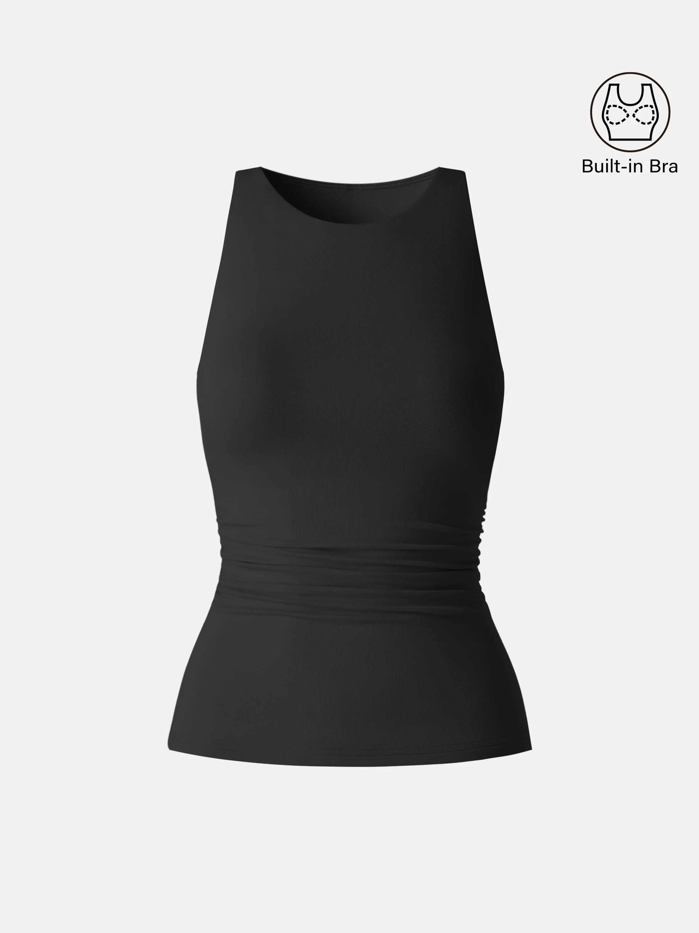 Back Smoothing Ruched Sleeveless Bandless Bra Top - Image 14