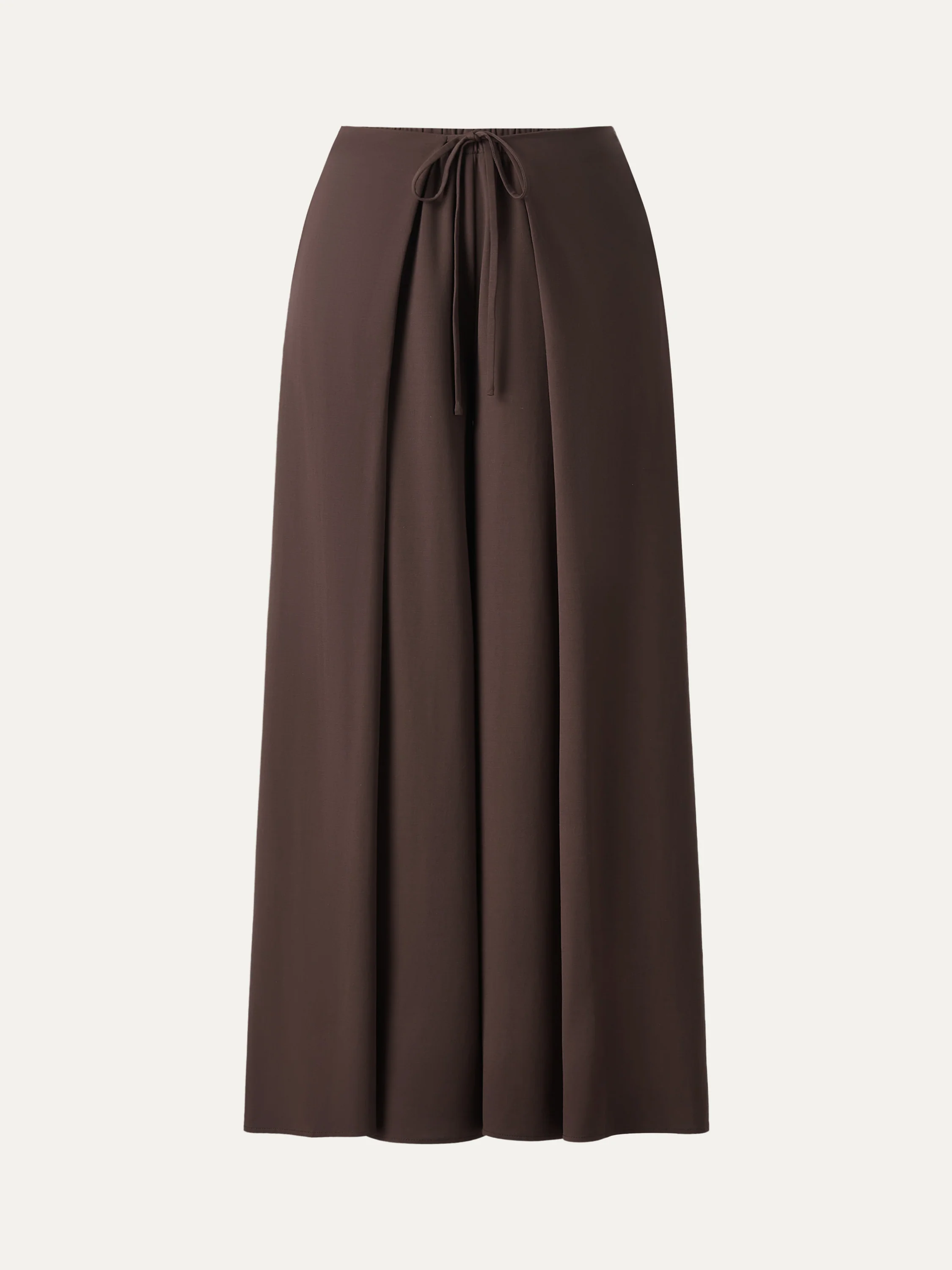 Bamboo Ponte Wrap-tie Palazzo Pant with Pockets - Image 9