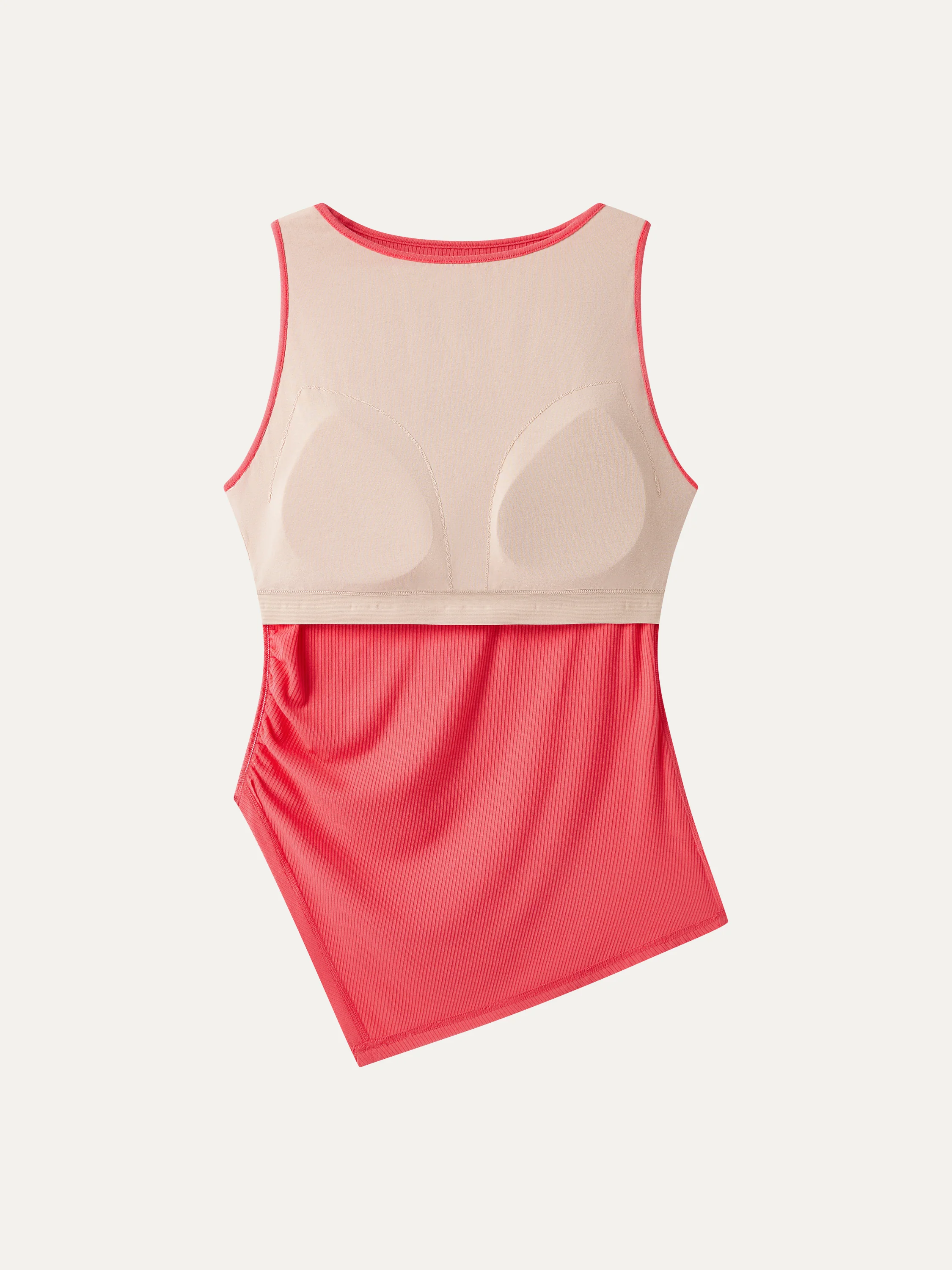 CoolTouch Boatneck Ruched Asymmetrical Bra Top - Image 7
