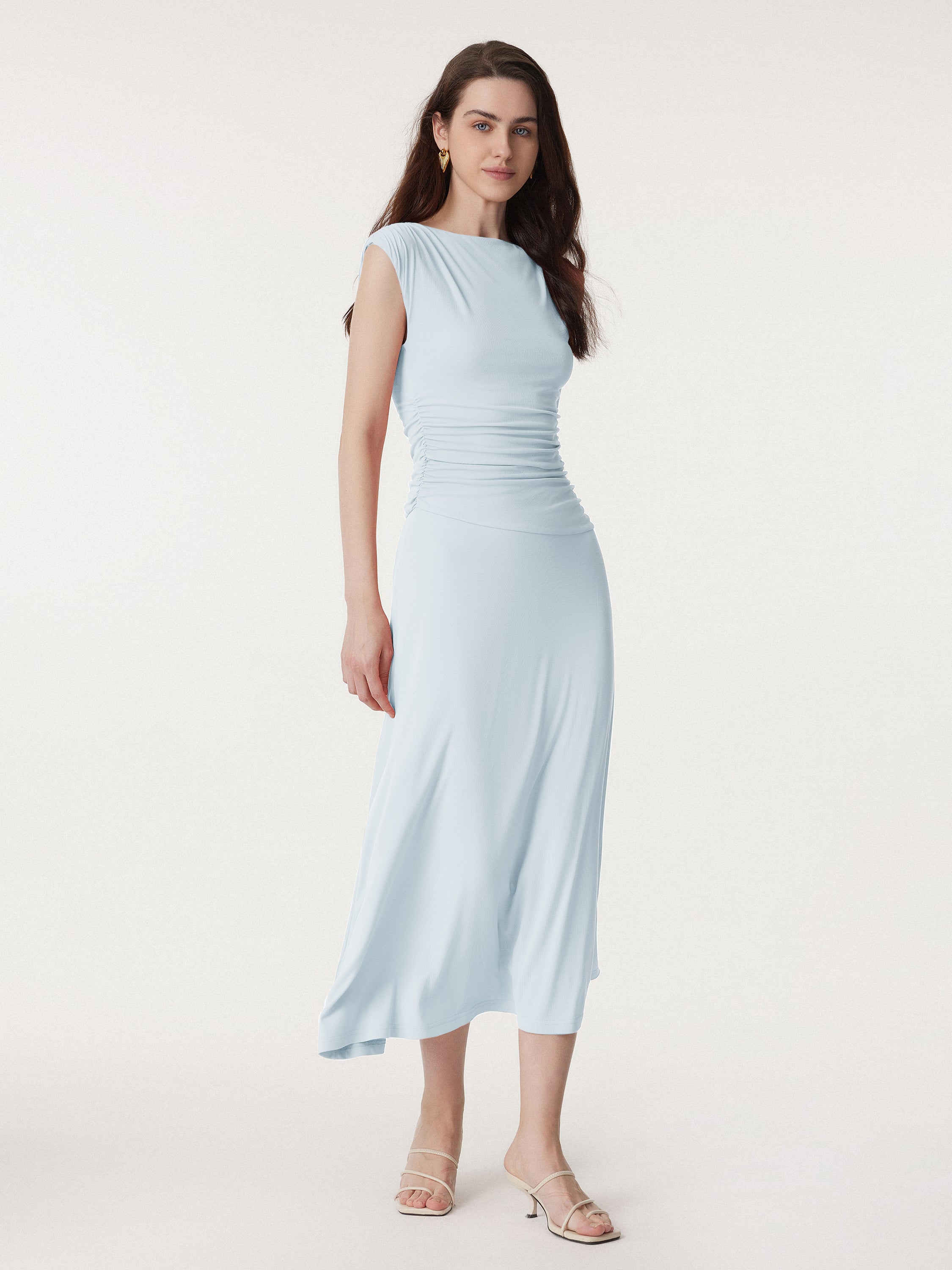 Breezy Cooling Side Ruched Maxi Dress - Image 13