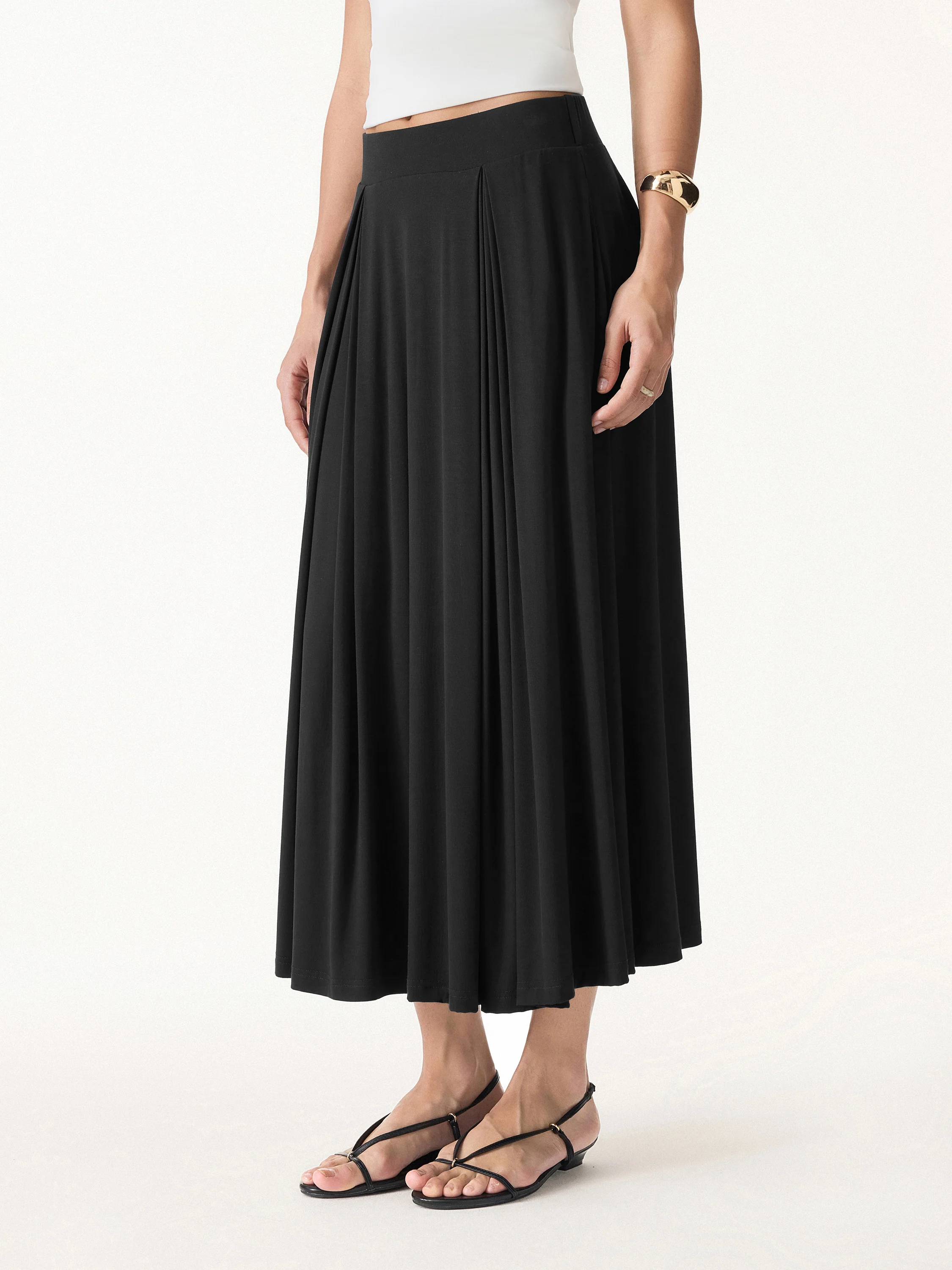 Breezy Drapey Midi Skirt - Image 3
