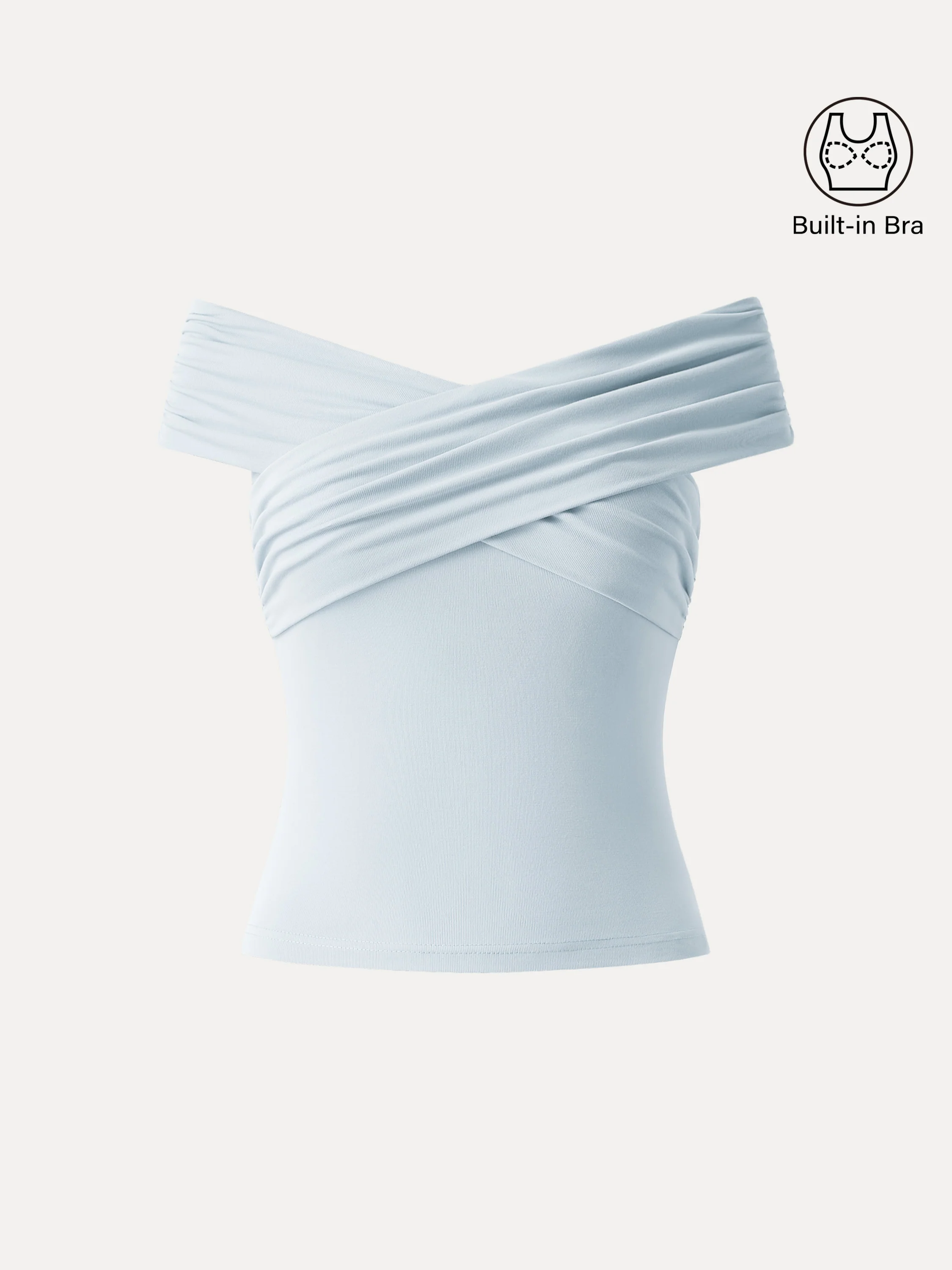 Criss Cross Off Shoulder New Airy Bra Top - Image 22