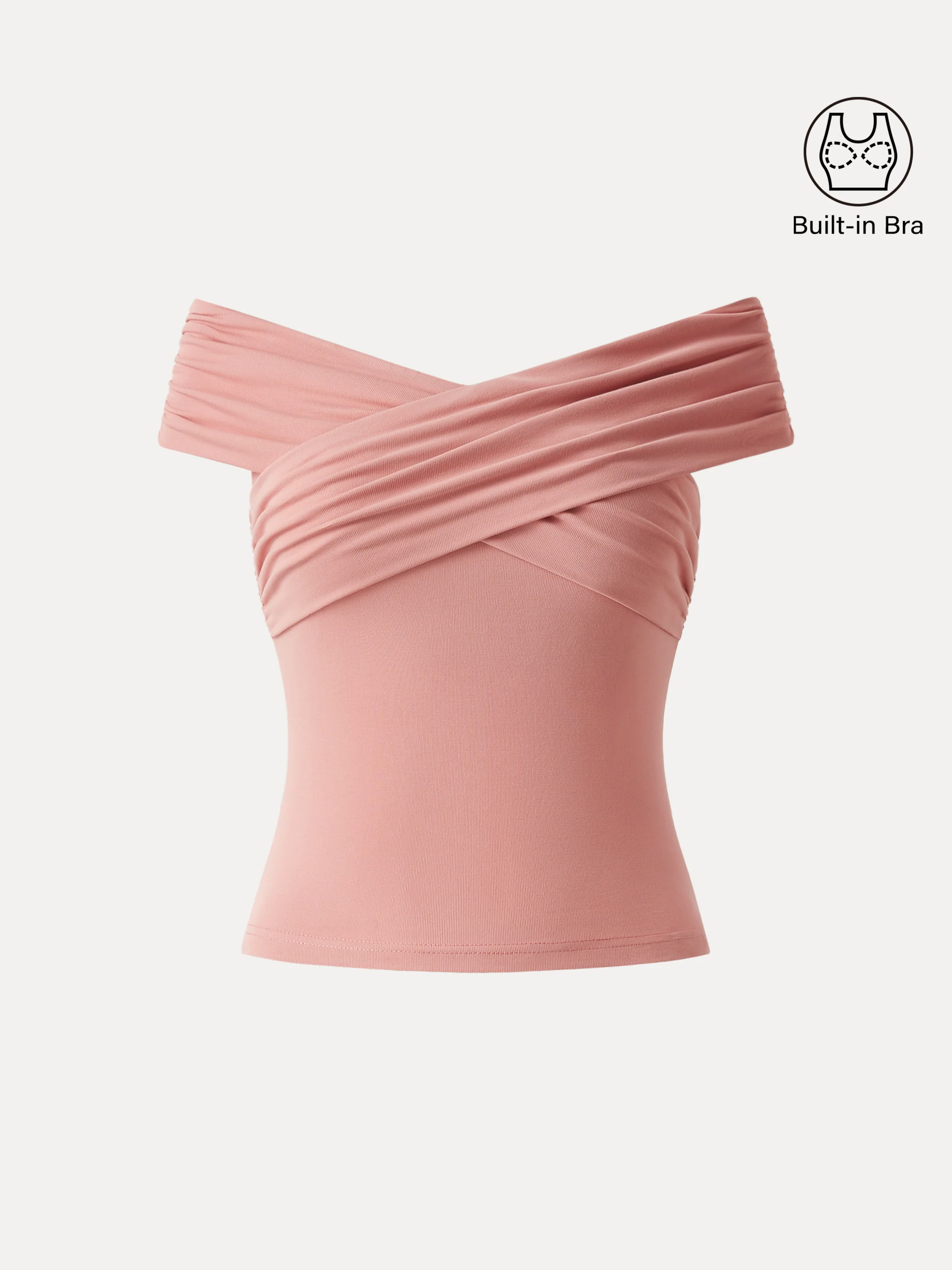 Criss Cross Off Shoulder New Airy Bra Top - Image 25