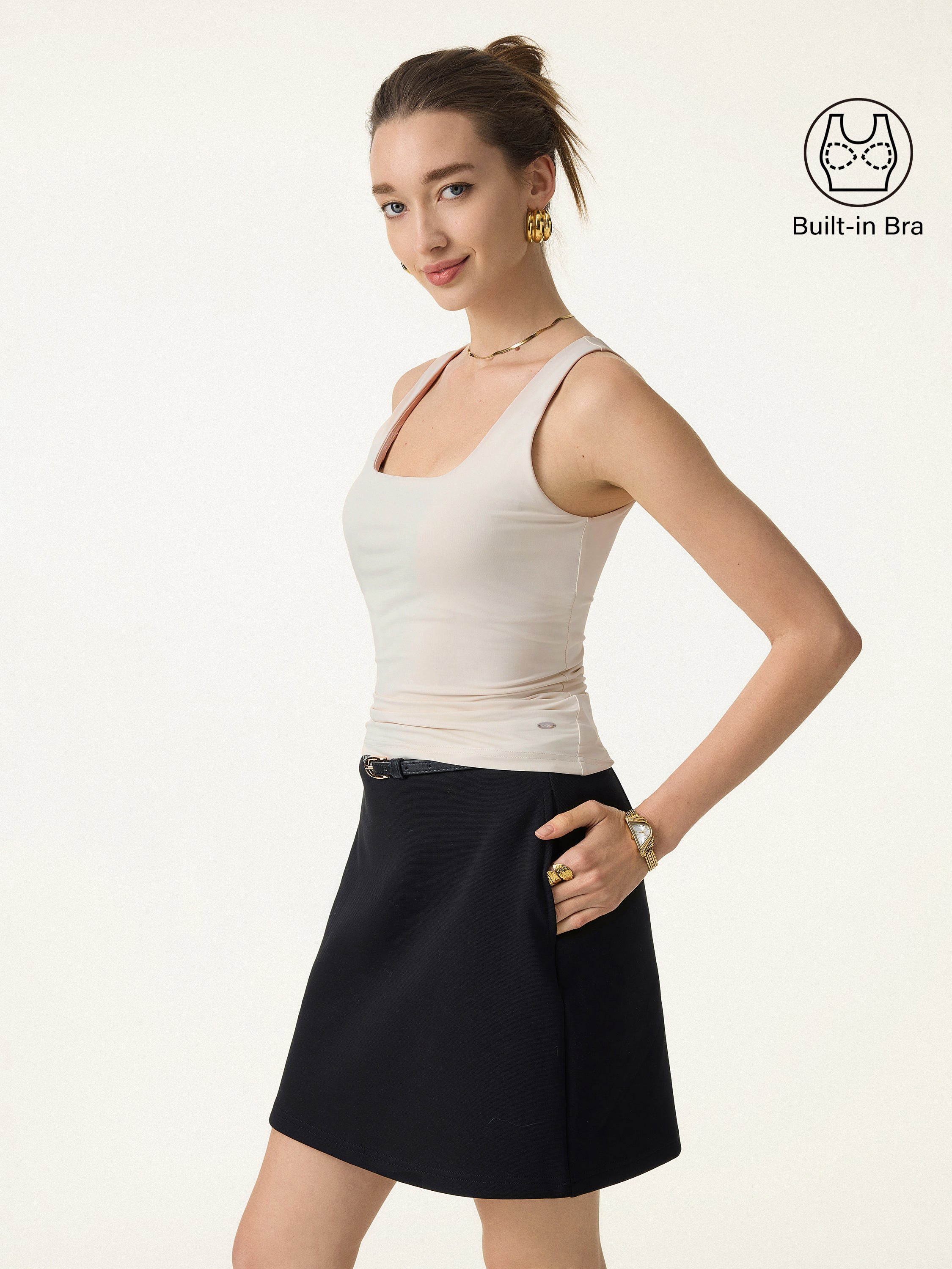 Back Smoothing Cooling Essential Summer Bandless Bra Tank - Image 3