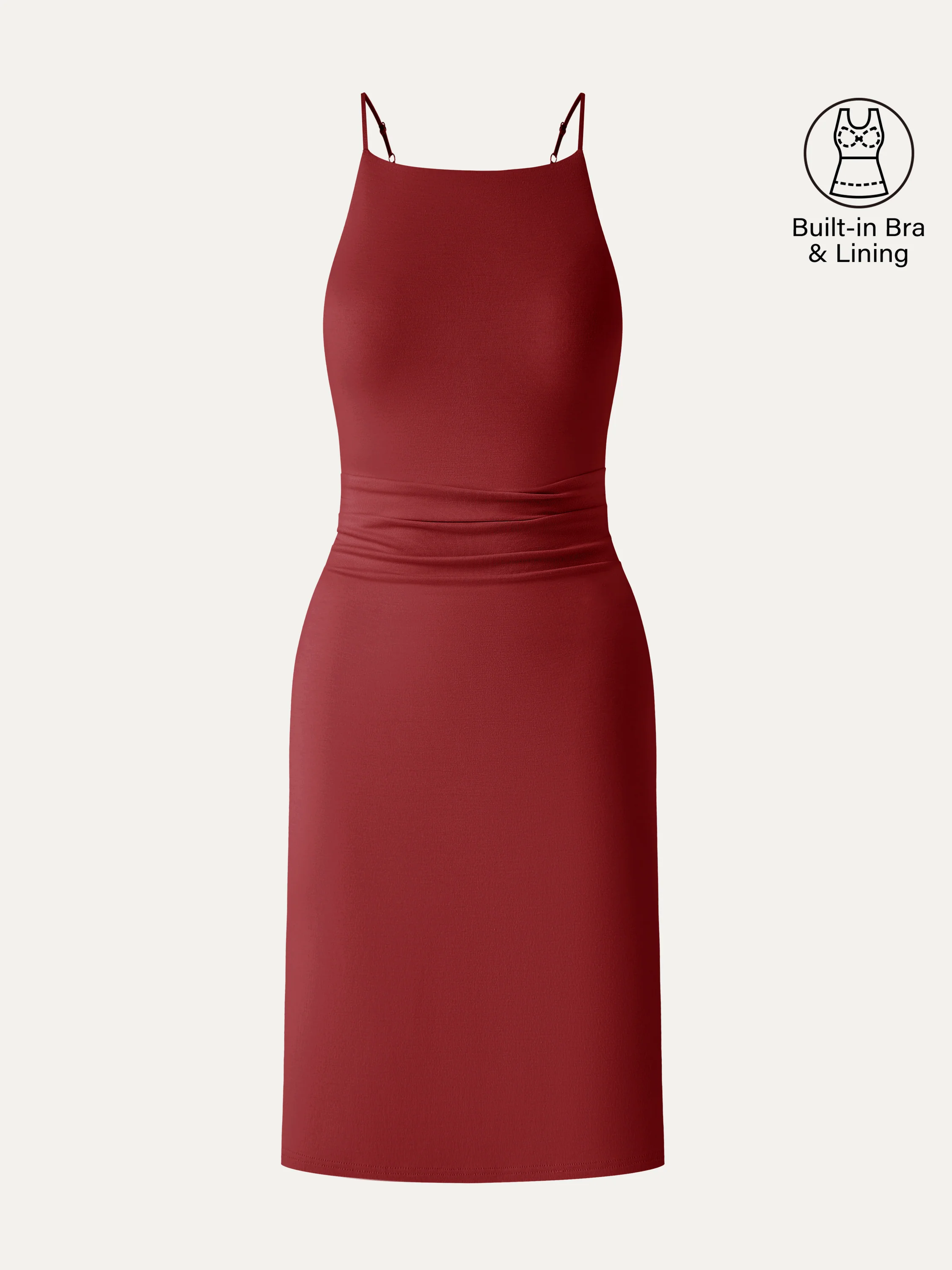 CoolTouch A-Line Rcuhed Mini Bra Dress - Image 2
