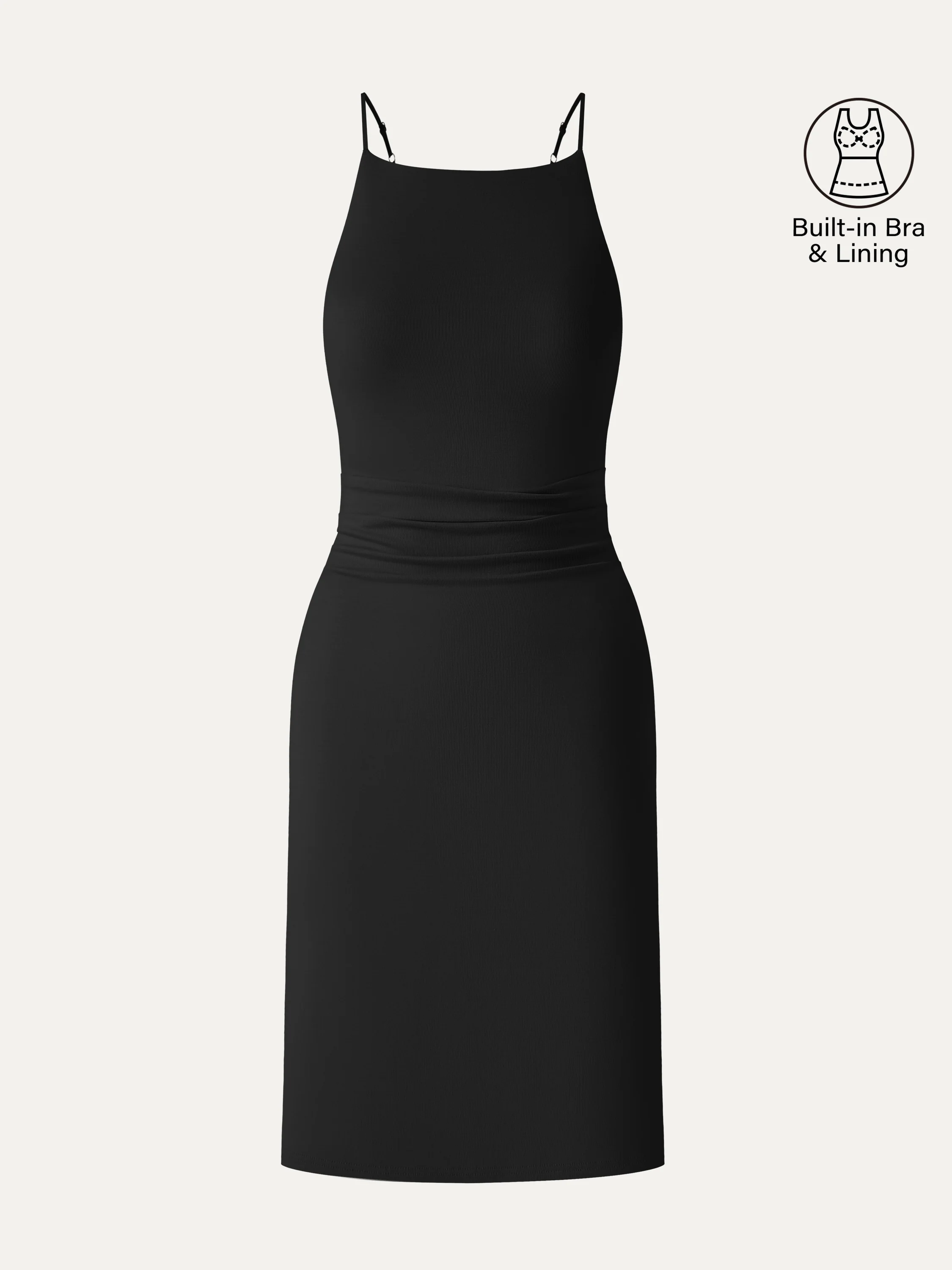 CoolTouch A-Line Rcuhed Mini Bra Dress - Image 3