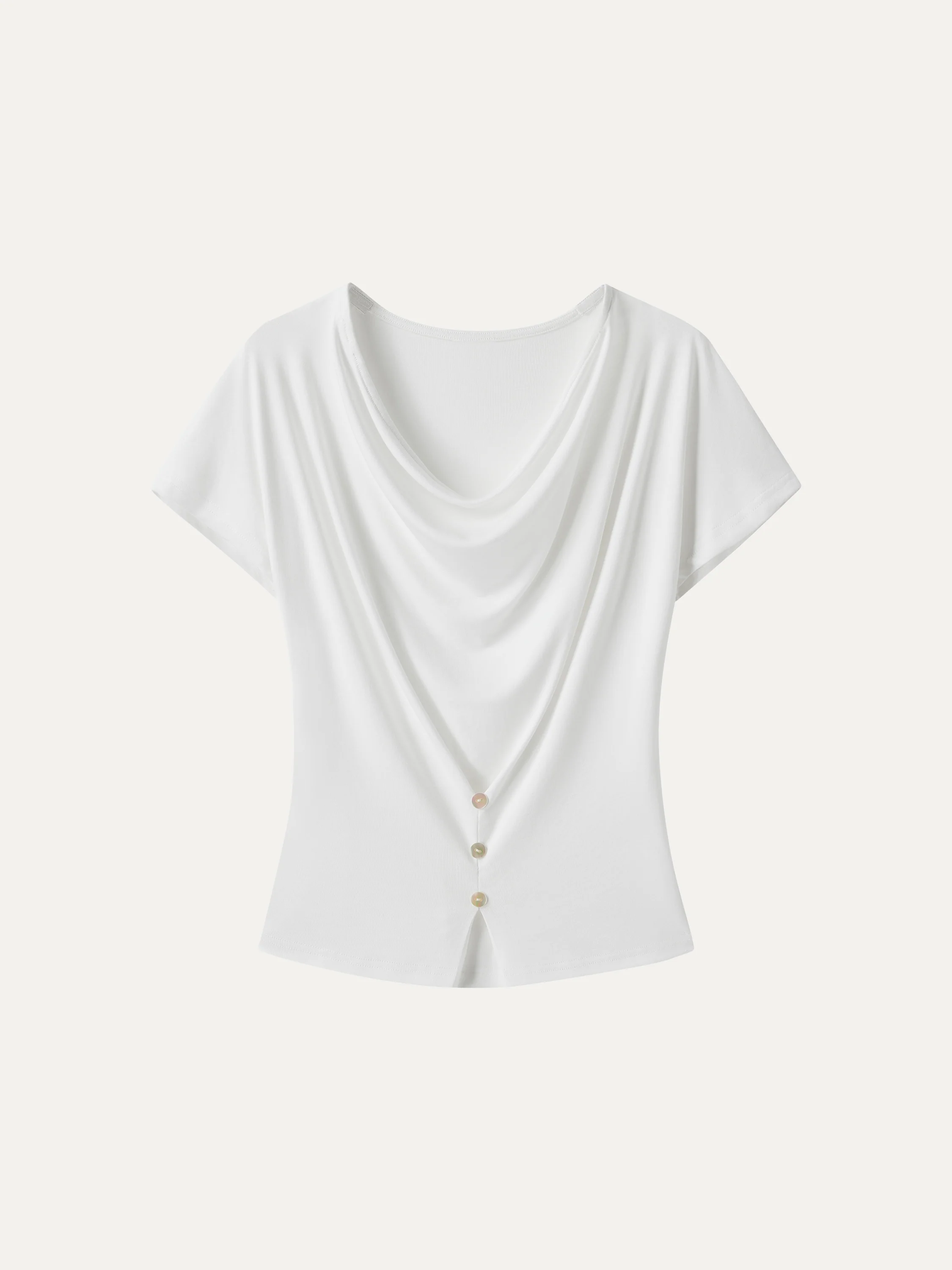 CoolTouch Cowl Neck Cap Sleeve Top - Image 10