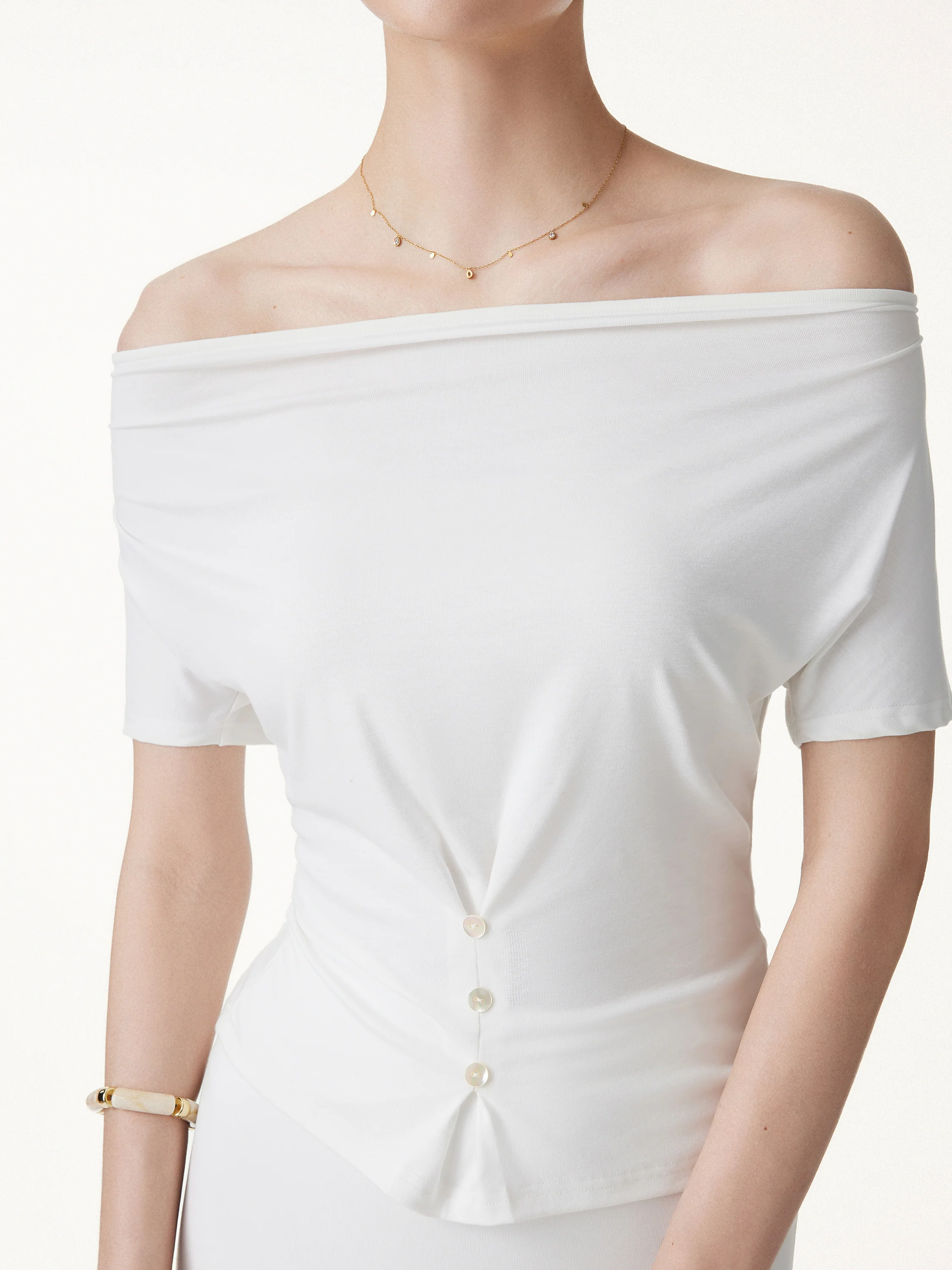 CoolTouch Cowl Neck Cap Sleeve Top - Image 3
