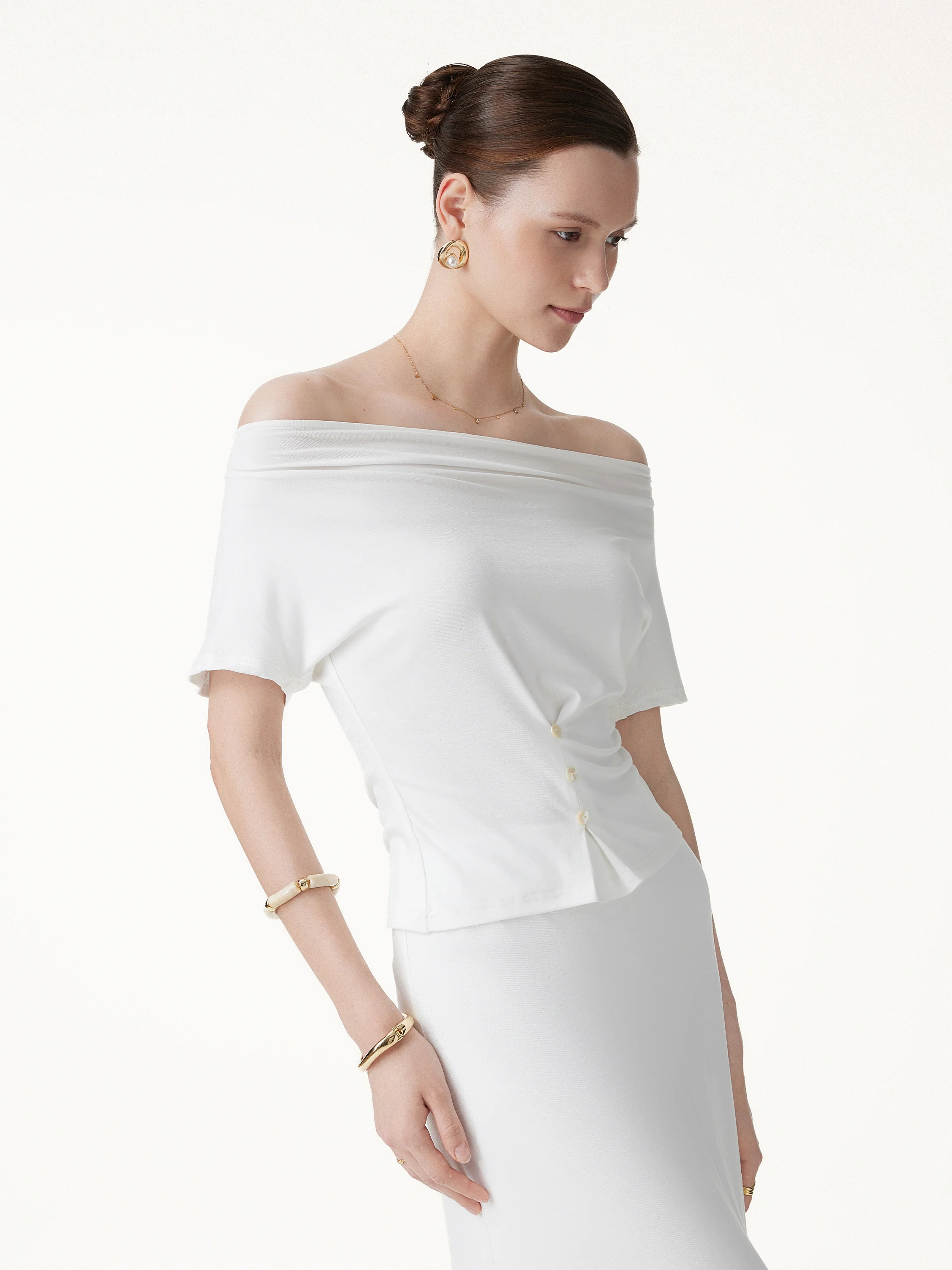 CoolTouch Cowl Neck Cap Sleeve Top - Image 7