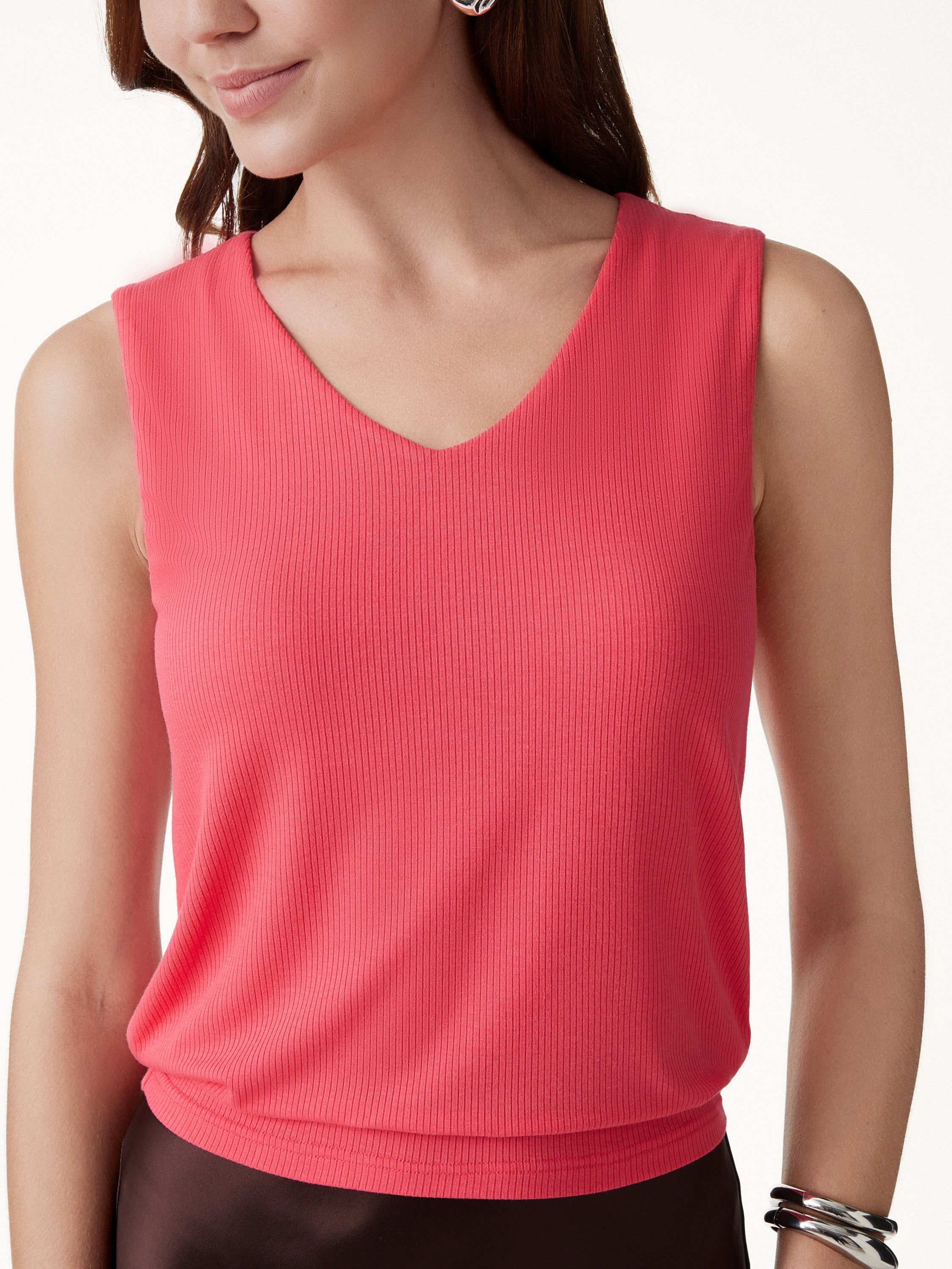 CoolTouch Ease V-Neck Wide Shoulder Bra Tank - Image 2