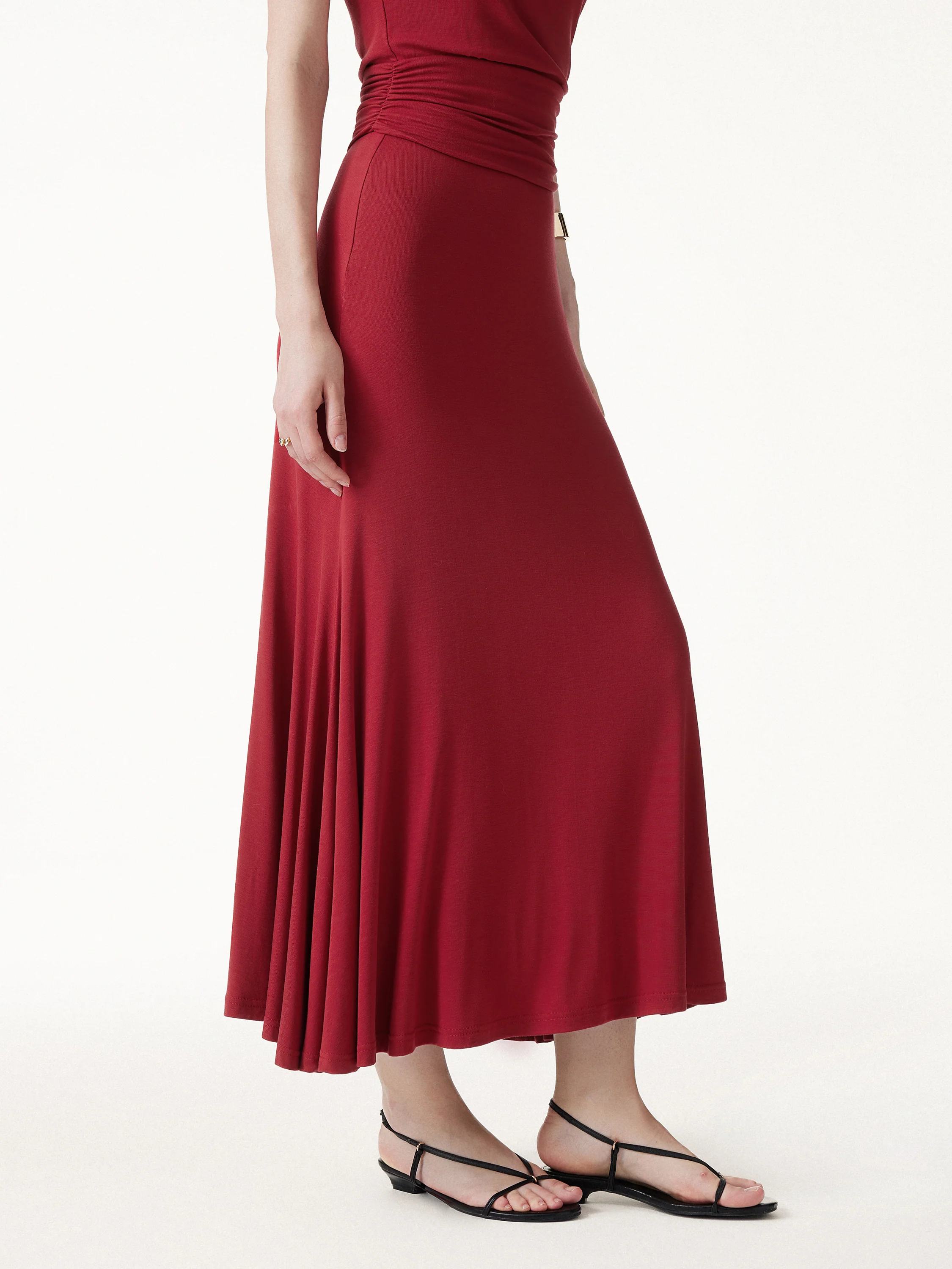 CoolTouch Flowy Maxi Flared Skirt - Image 5