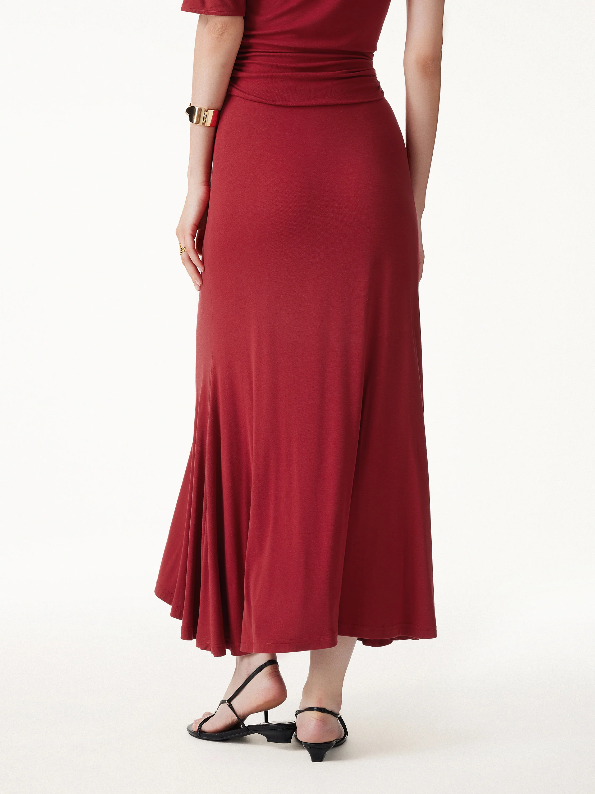 CoolTouch Flowy Maxi Flared Skirt - Image 6