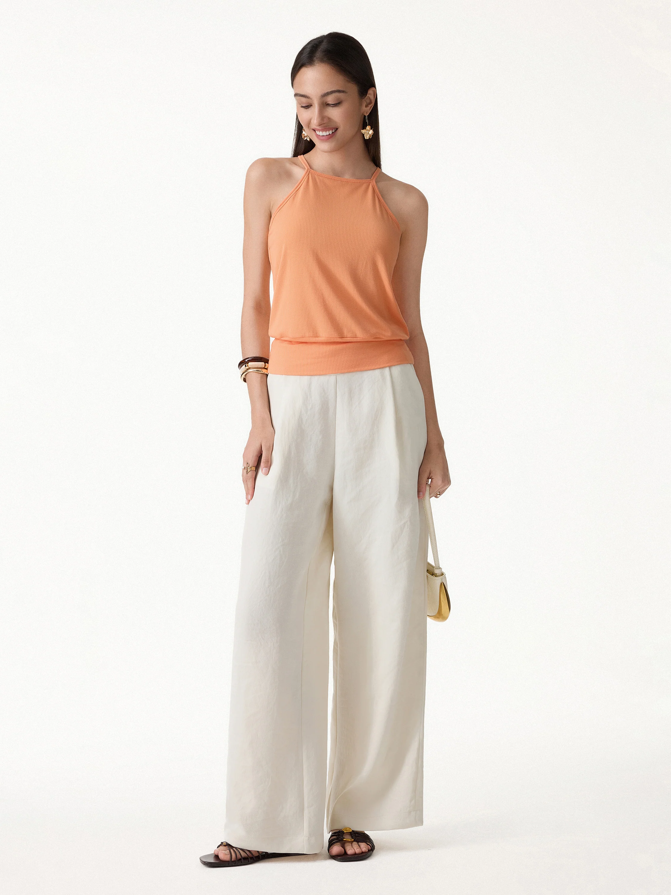 CoolTouch High Square Neck Banded Hem Bra Top - Image 4