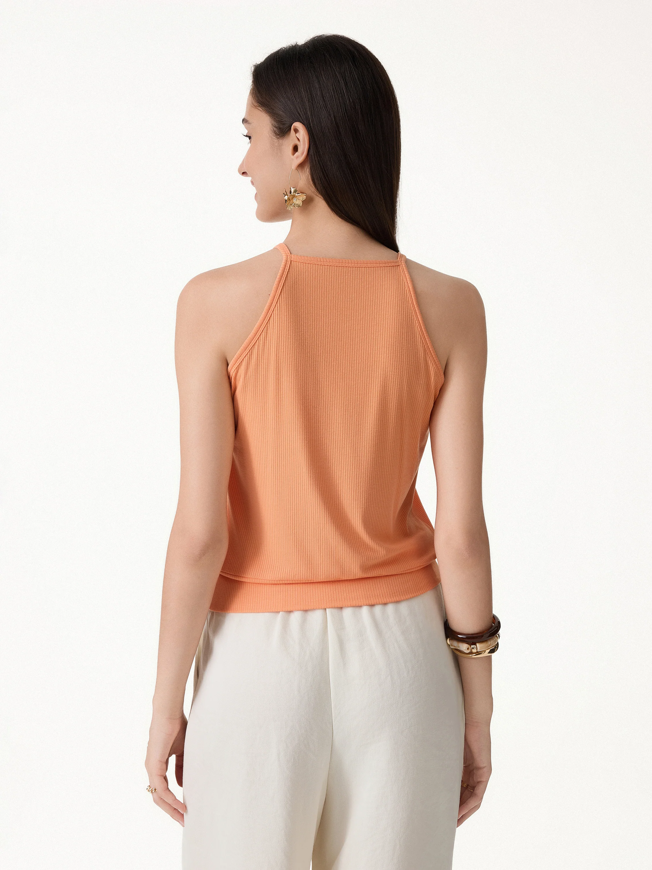 CoolTouch High Square Neck Banded Hem Bra Top - Image 8