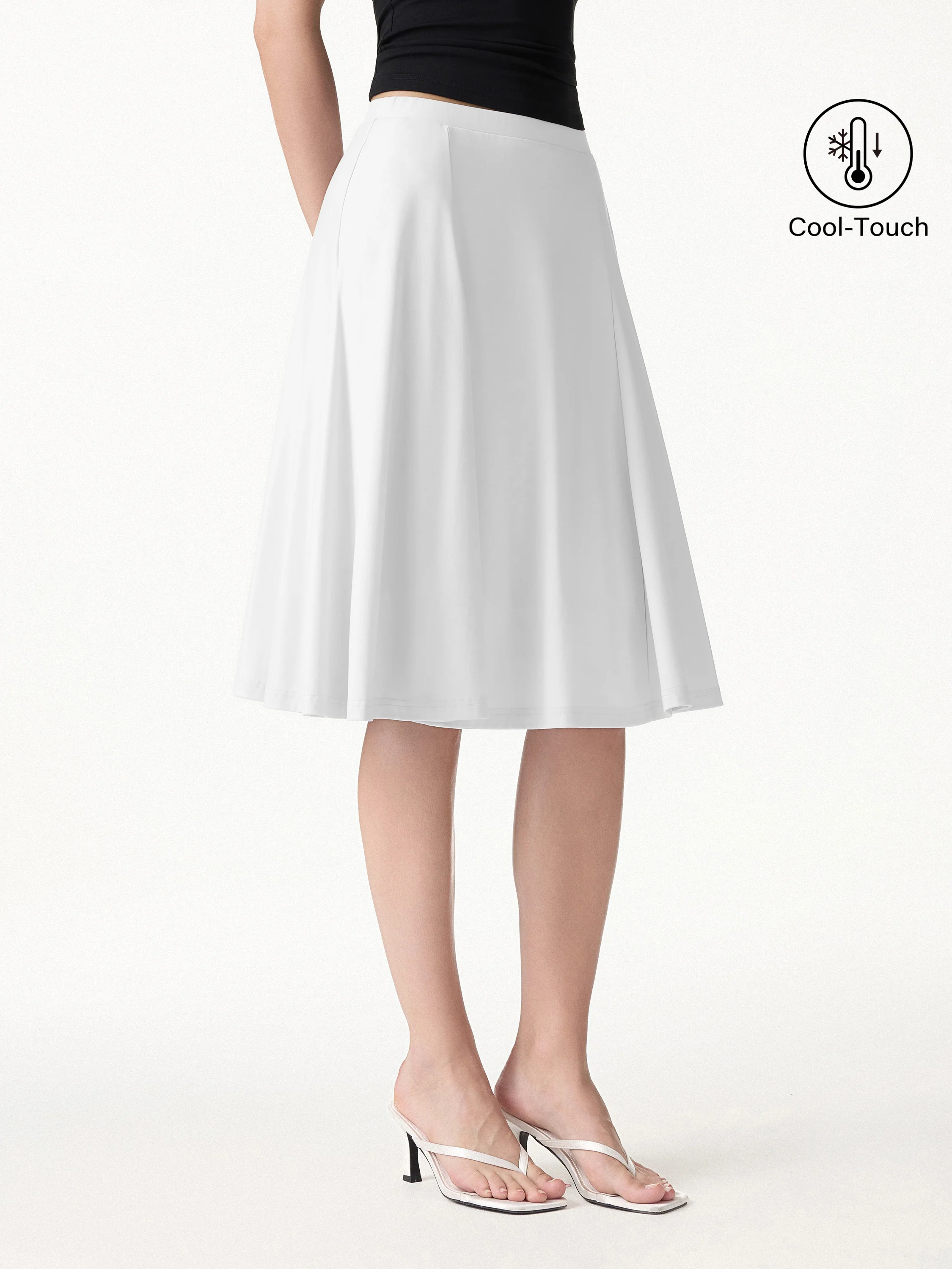 CoolTouch Midi Circle Flare Skirt with Pockets - Image 11