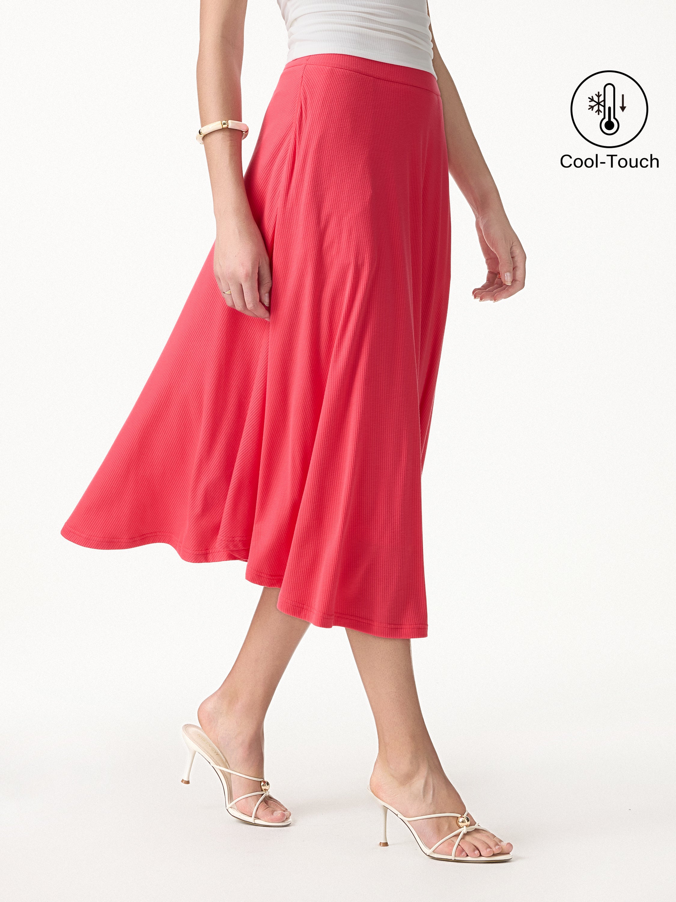 CoolTouch Midi Circle Flare Skirt with Pockets - Image 11
