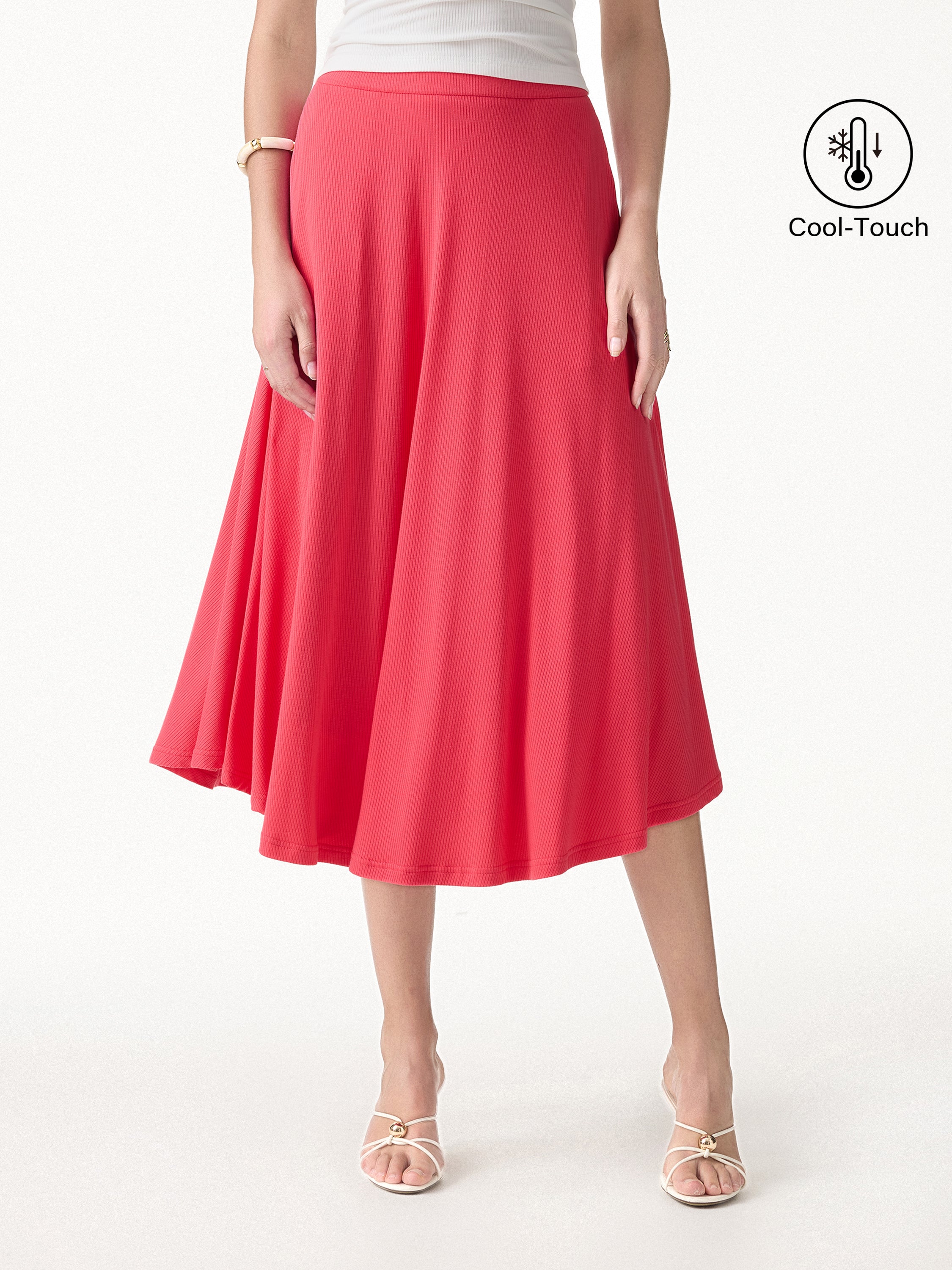 CoolTouch Midi Circle Flare Skirt with Pockets - Image 6