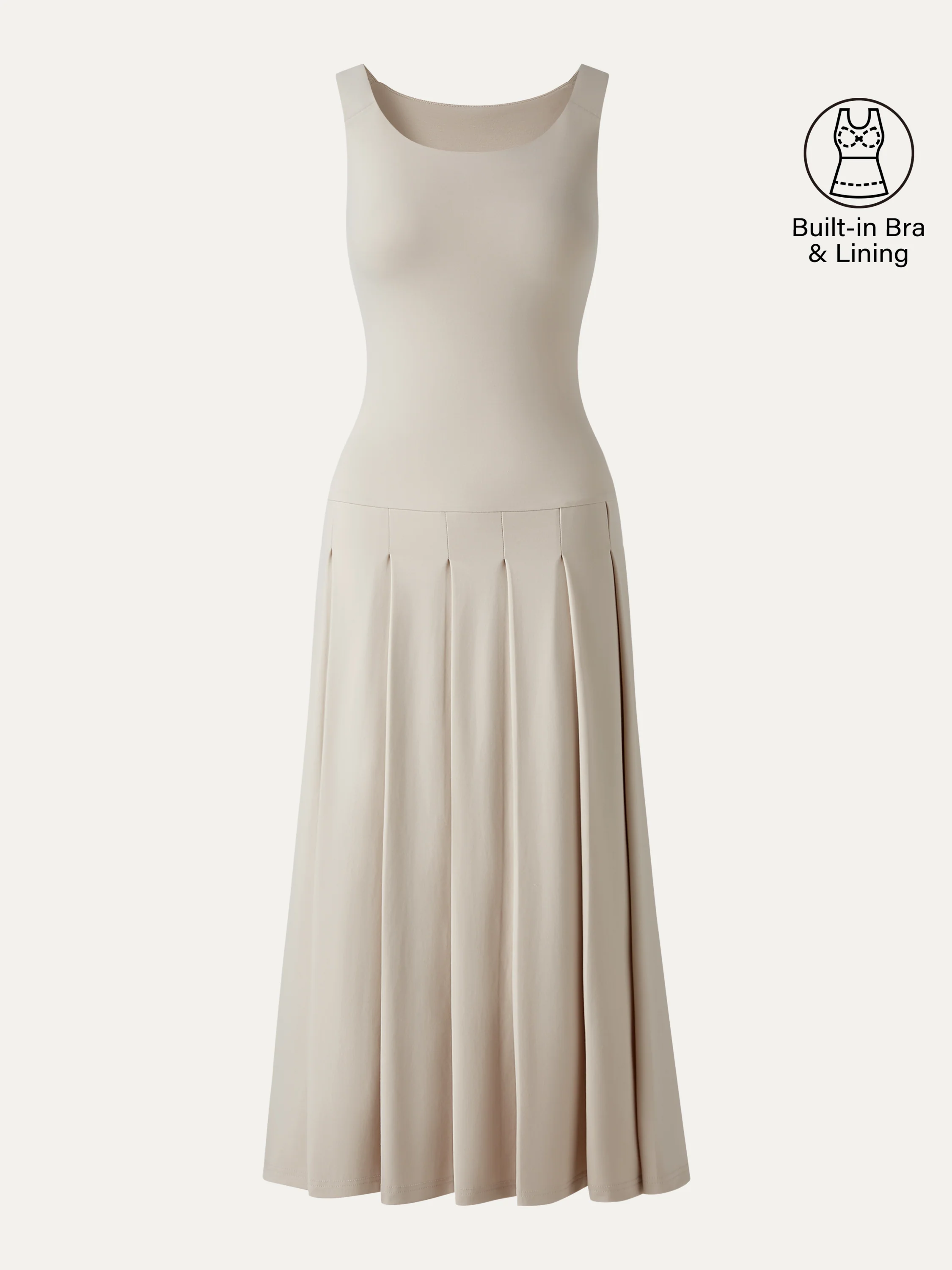 CoolTouch Multi-Wear Pleated Midi Bra Dress - Image 12