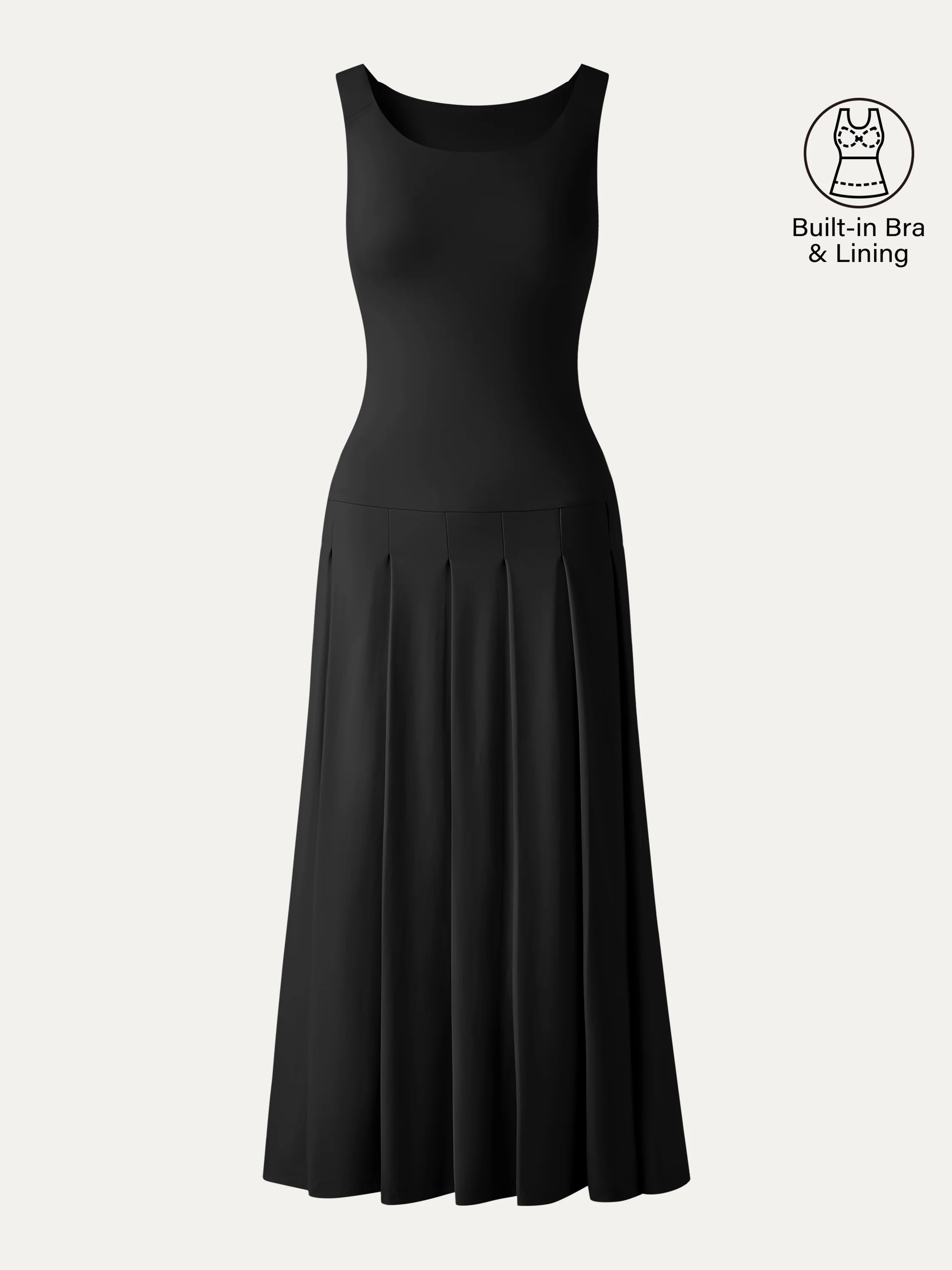 CoolTouch Multi-Wear Pleated Midi Bra Dress - Image 15