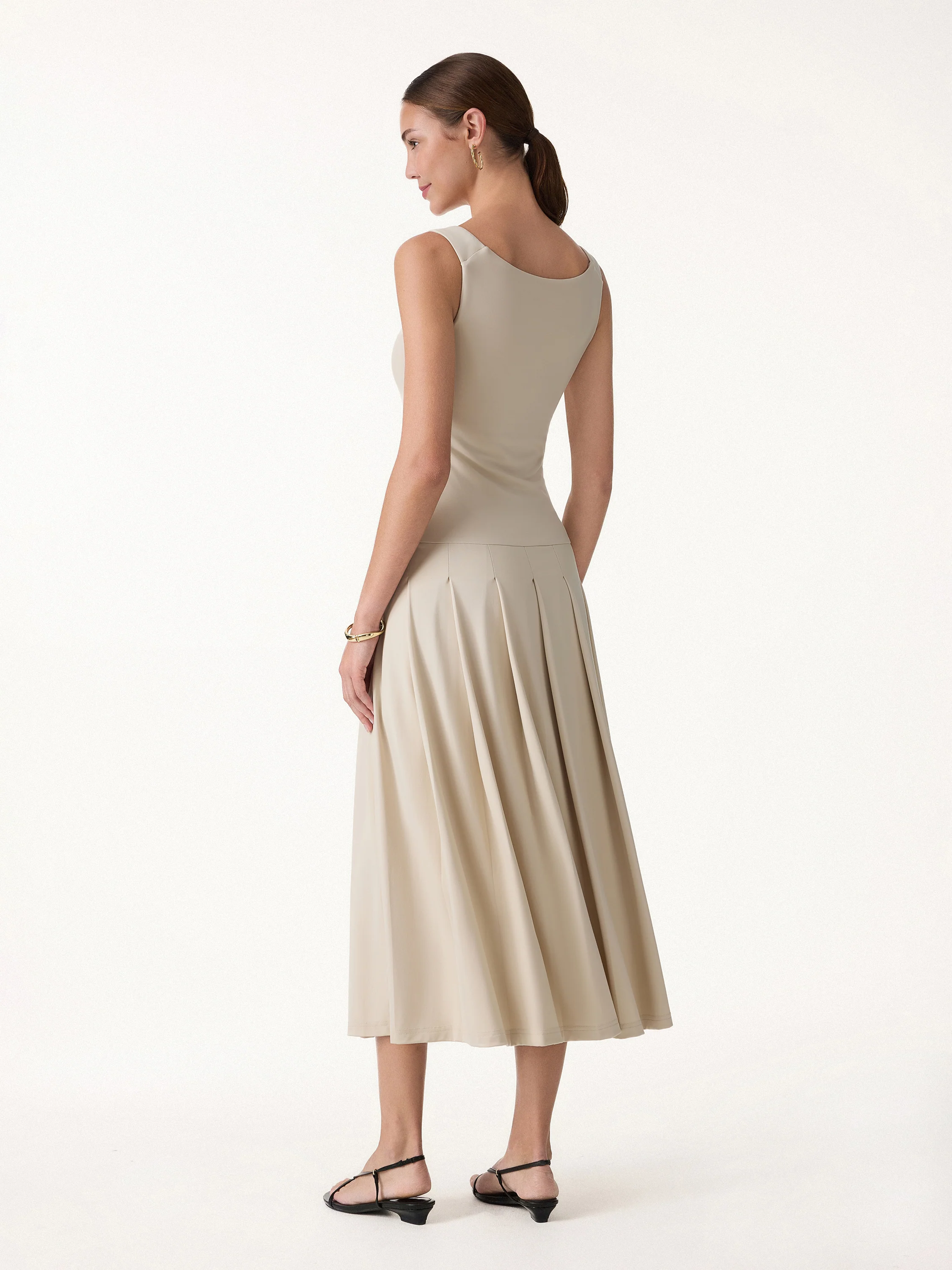 CoolTouch Multi-Wear Pleated Midi Bra Dress - Image 7