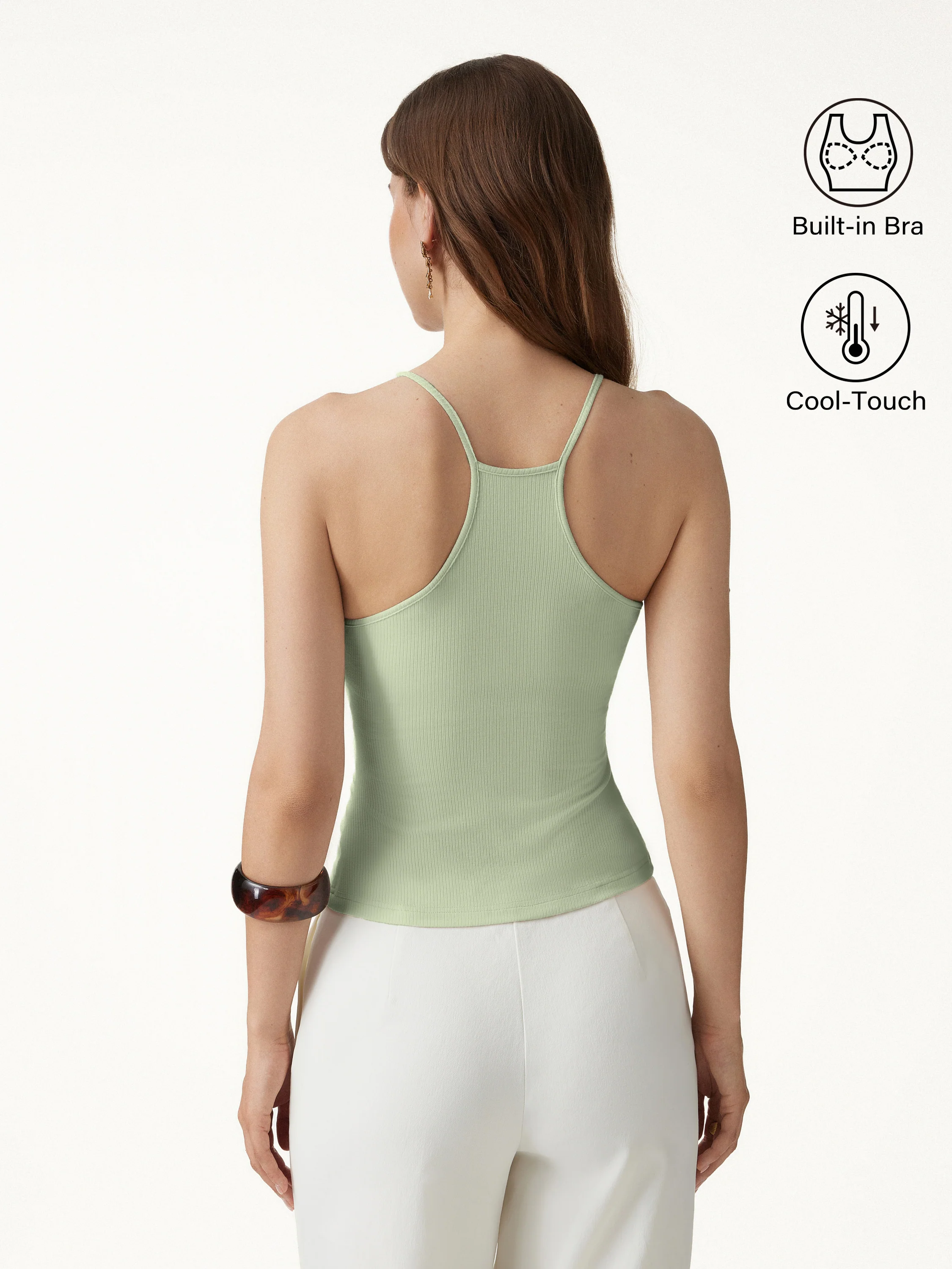 CoolTouch Ribbed Racer Back Bra Tank - Image 12