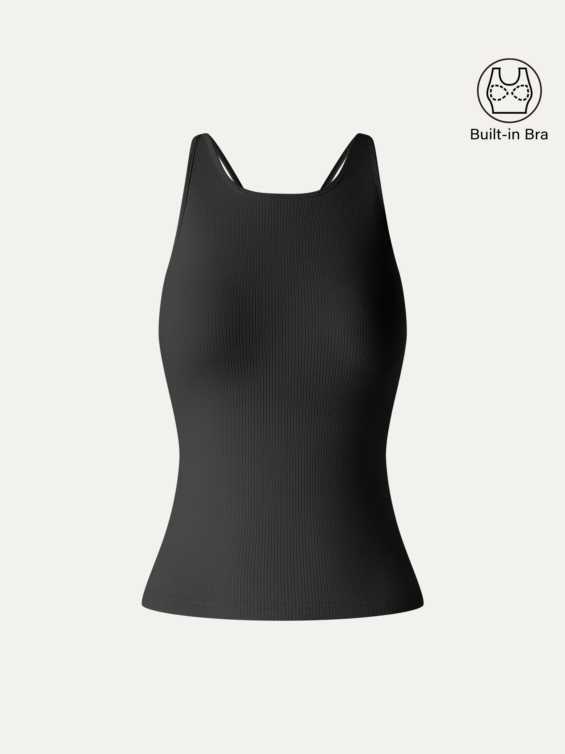 CoolTouch Ribbed Racer Back Bra Tank - Image 14