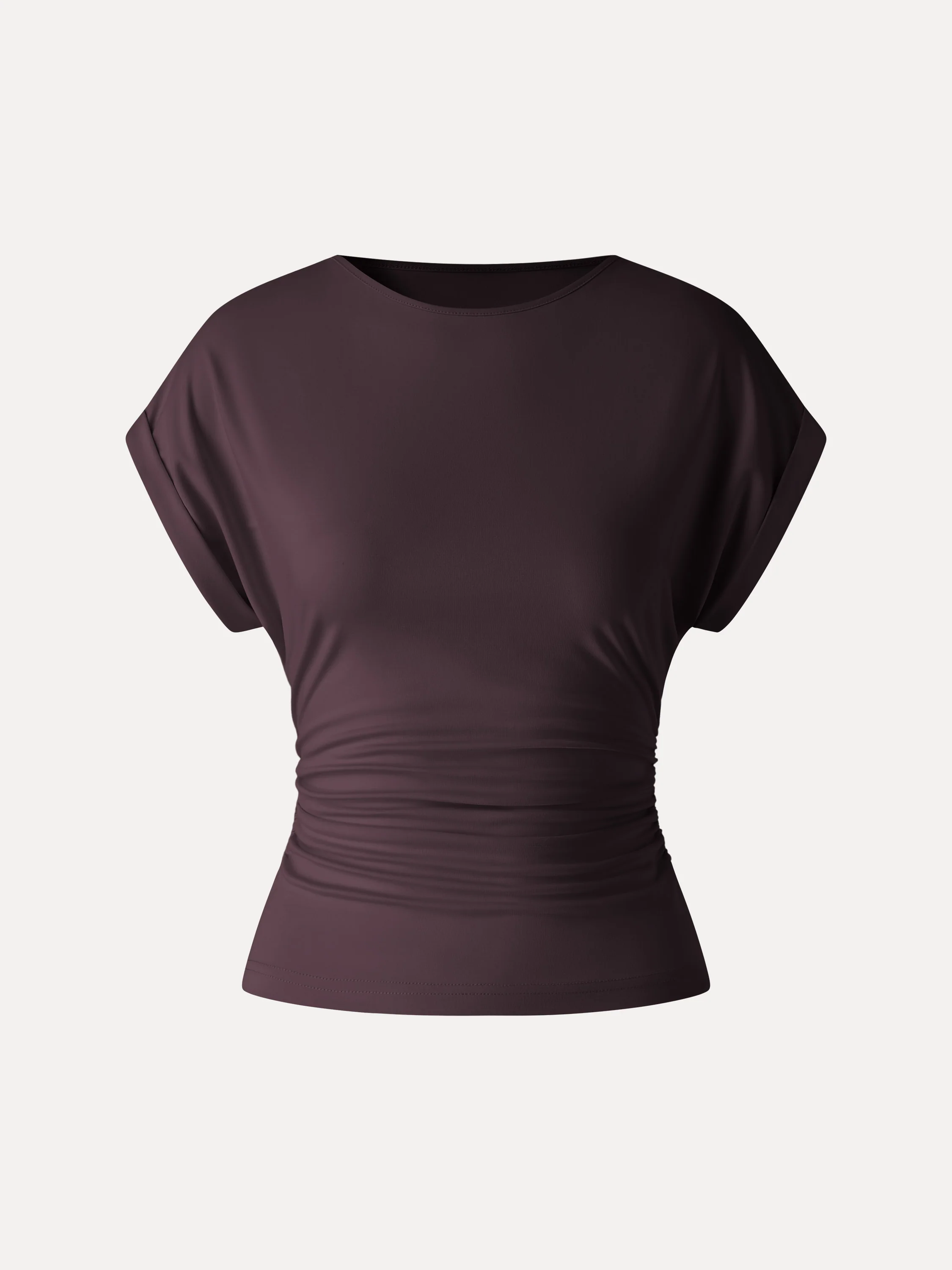 CoolTouch Round Neck Ruched Tee - Image 14