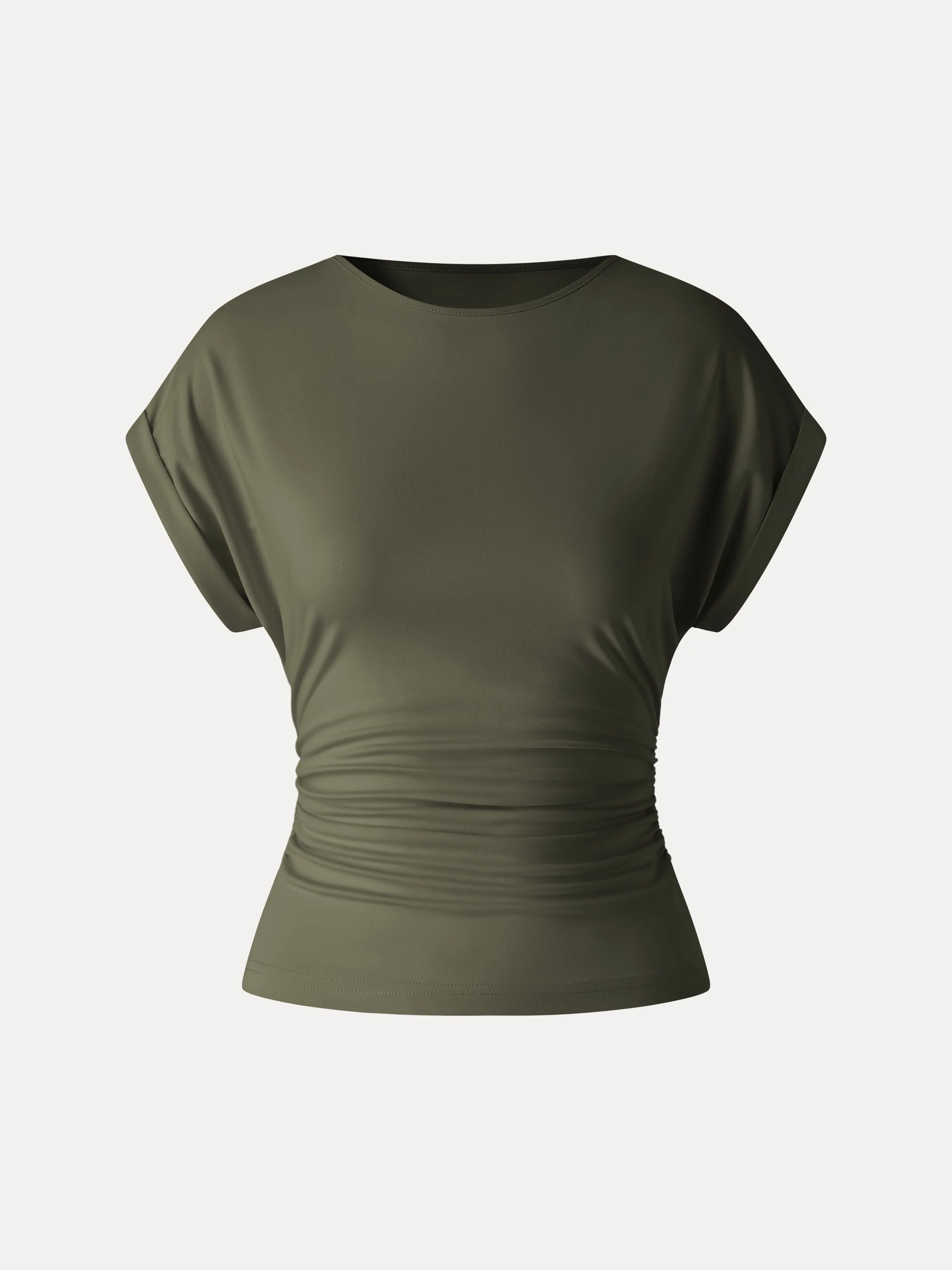 CoolTouch Round Neck Ruched Tee - Image 17