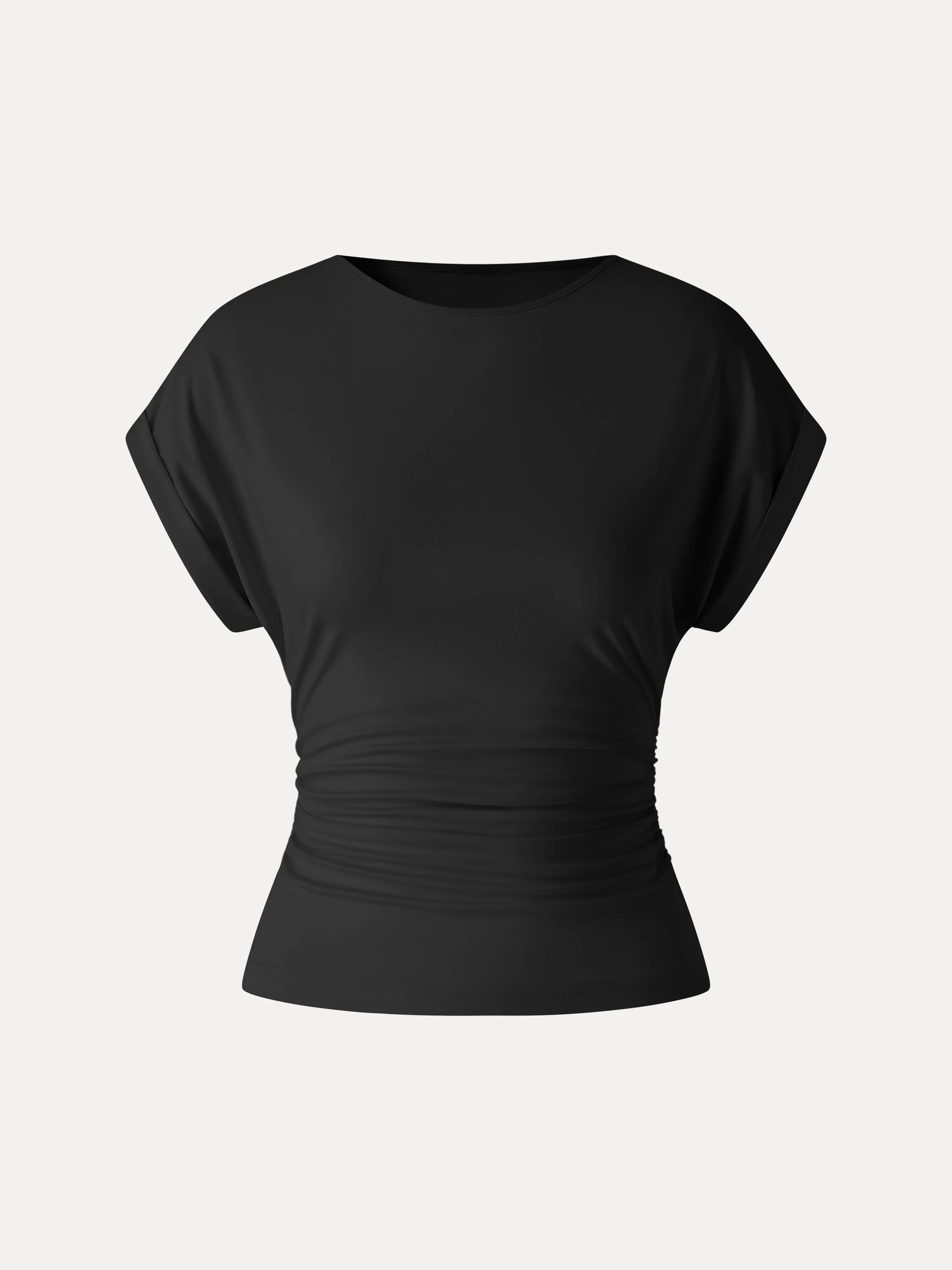 CoolTouch Round Neck Ruched Tee - Image 18