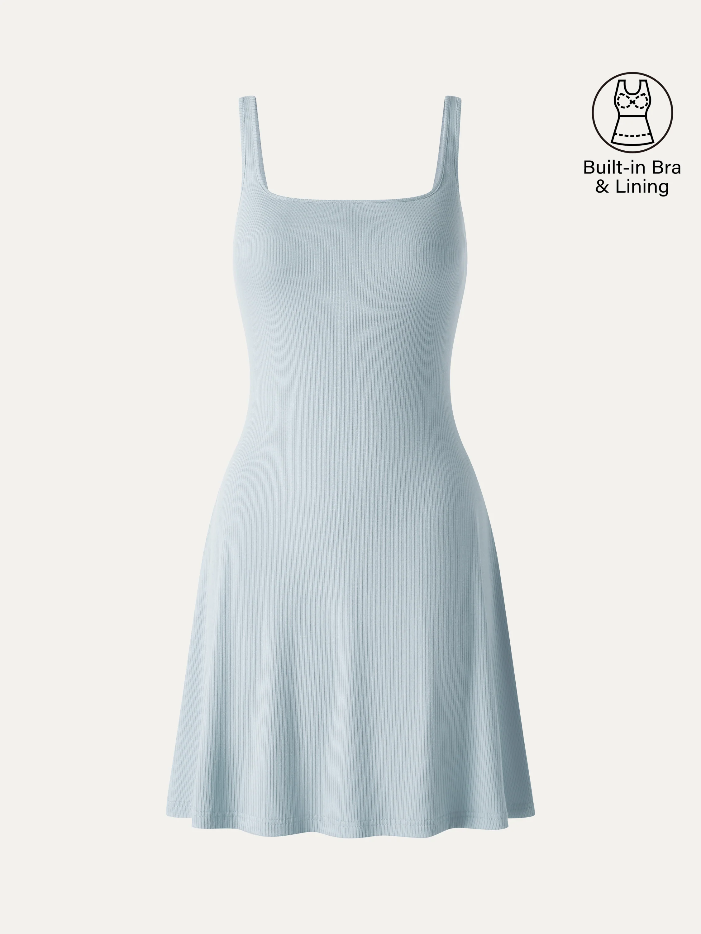 CoolTouch Square Neck Sleeveless Bra Dress - Image 10