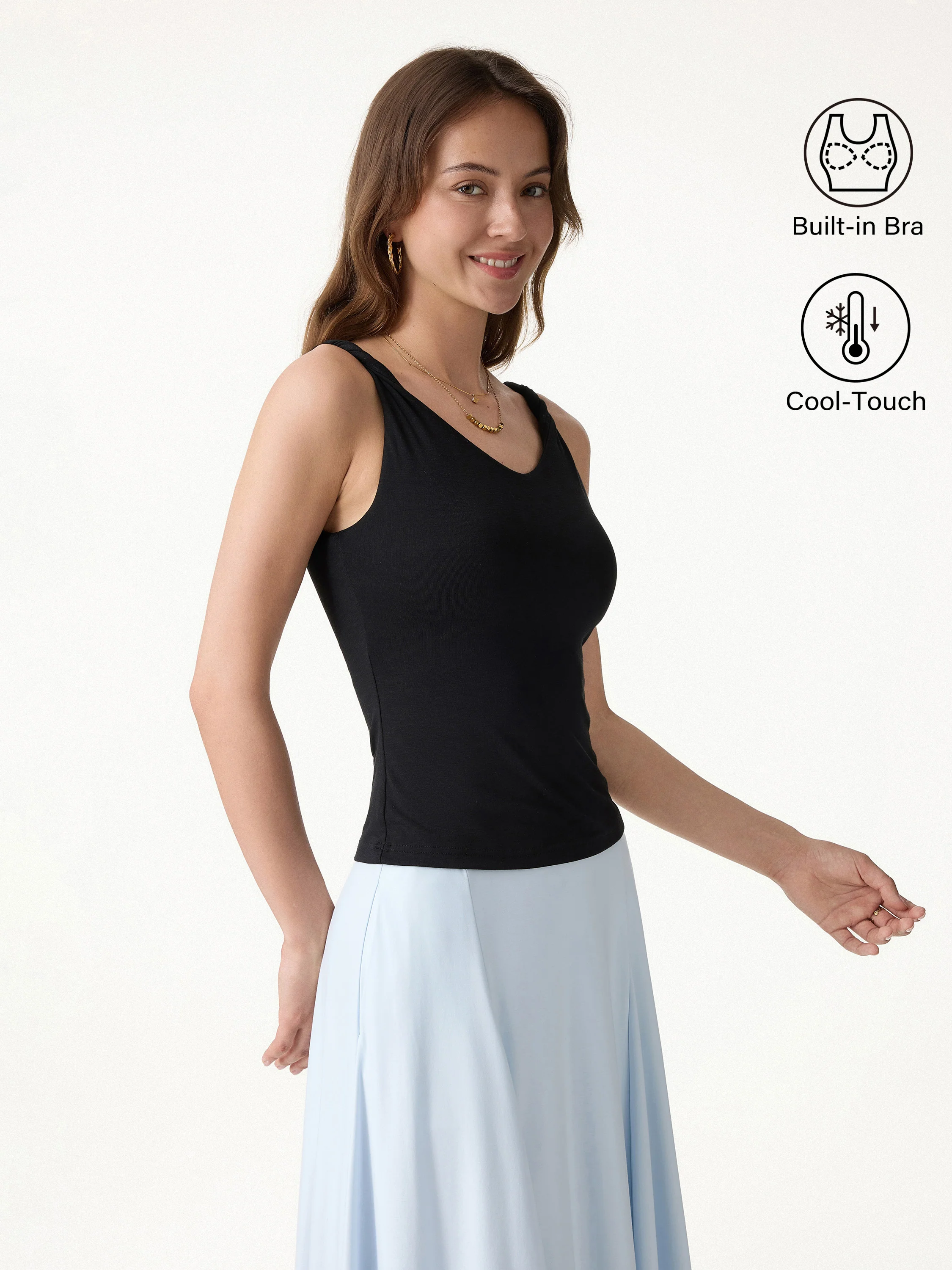 CoolTouch Twisted Strap V-Neck Bra Tank
