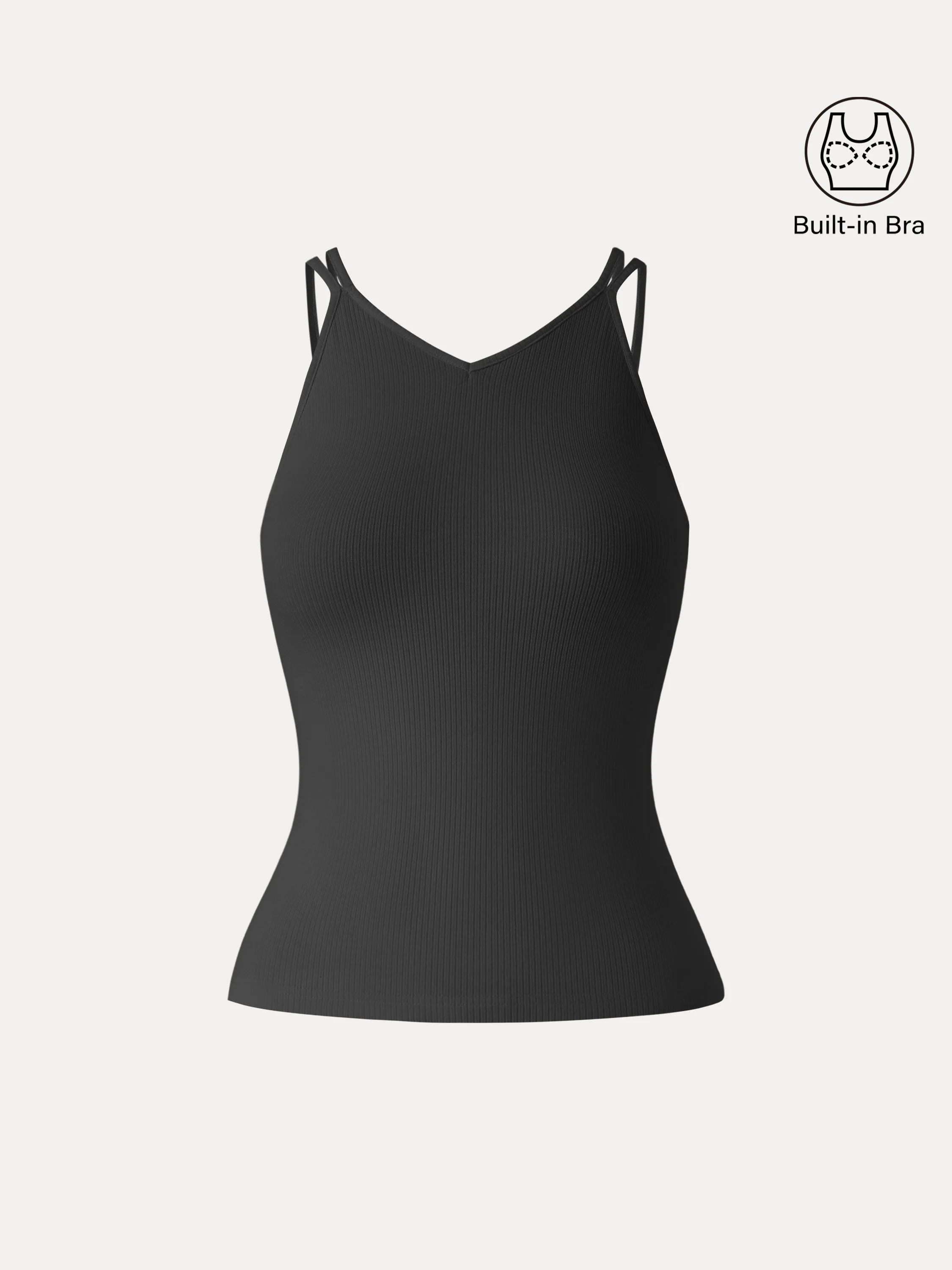 CoolTouch V-Neck Spaghetti Bra Tank - Image 13