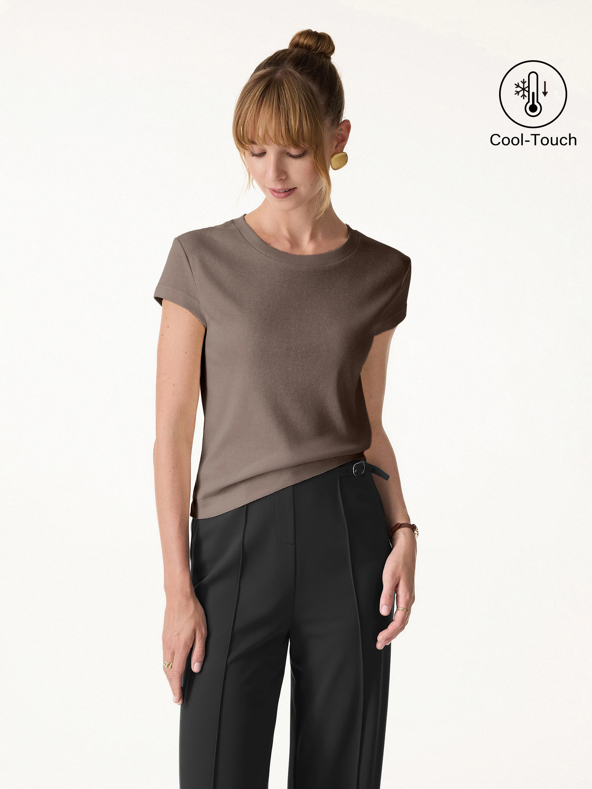 Cotton-Linen Blend Cooling Essential Summer Tee