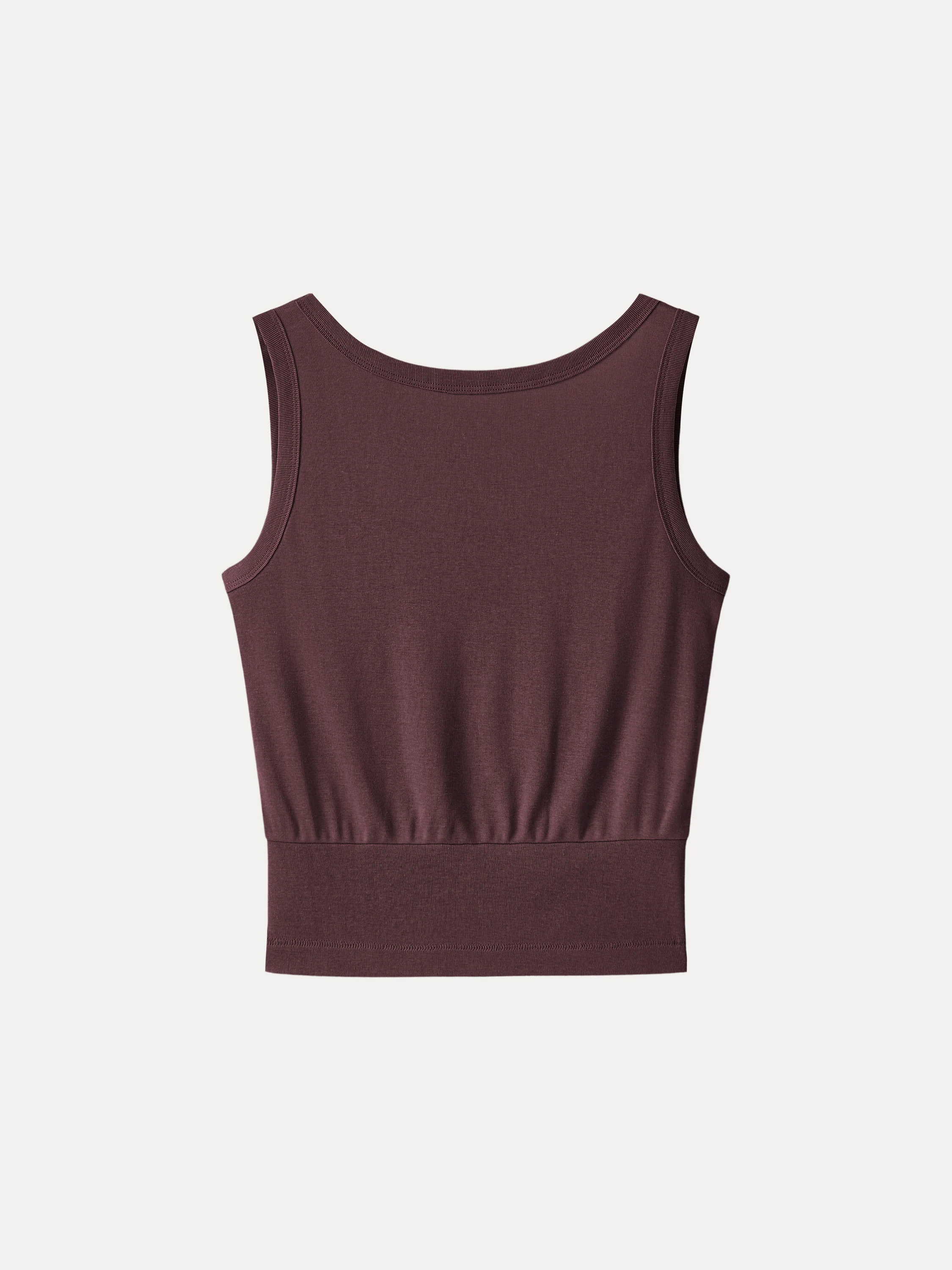 Cotton-Linen Blend Reversible Boatneck Low Back Top - Image 12