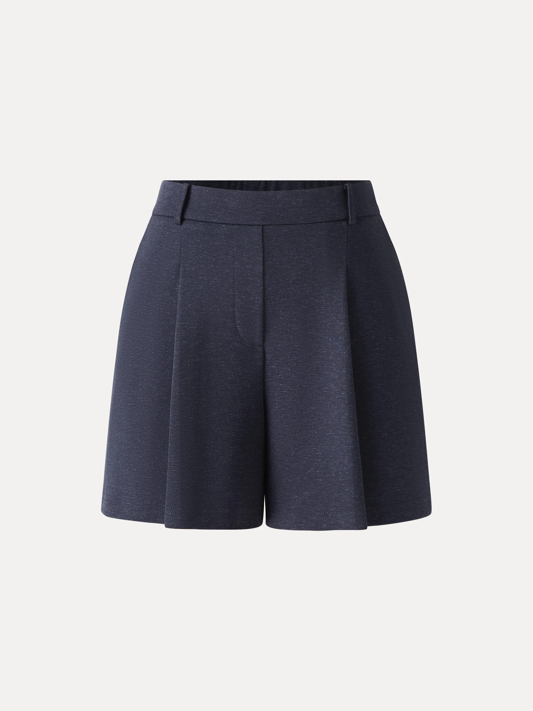 Cotton-Linen Blend Tailored Shorts - Image 11