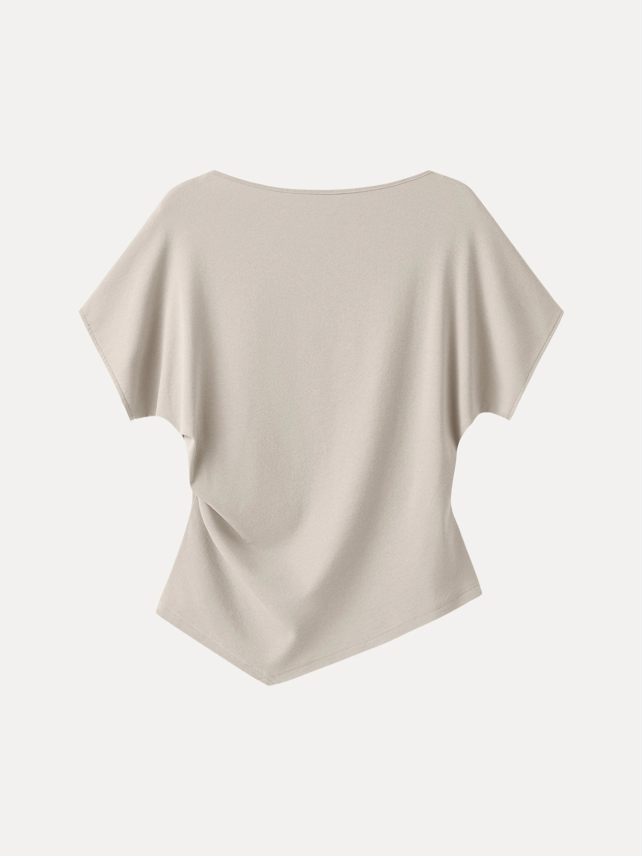 Cotton Lyocell Boatneck Angled Summer Tee - Image 13
