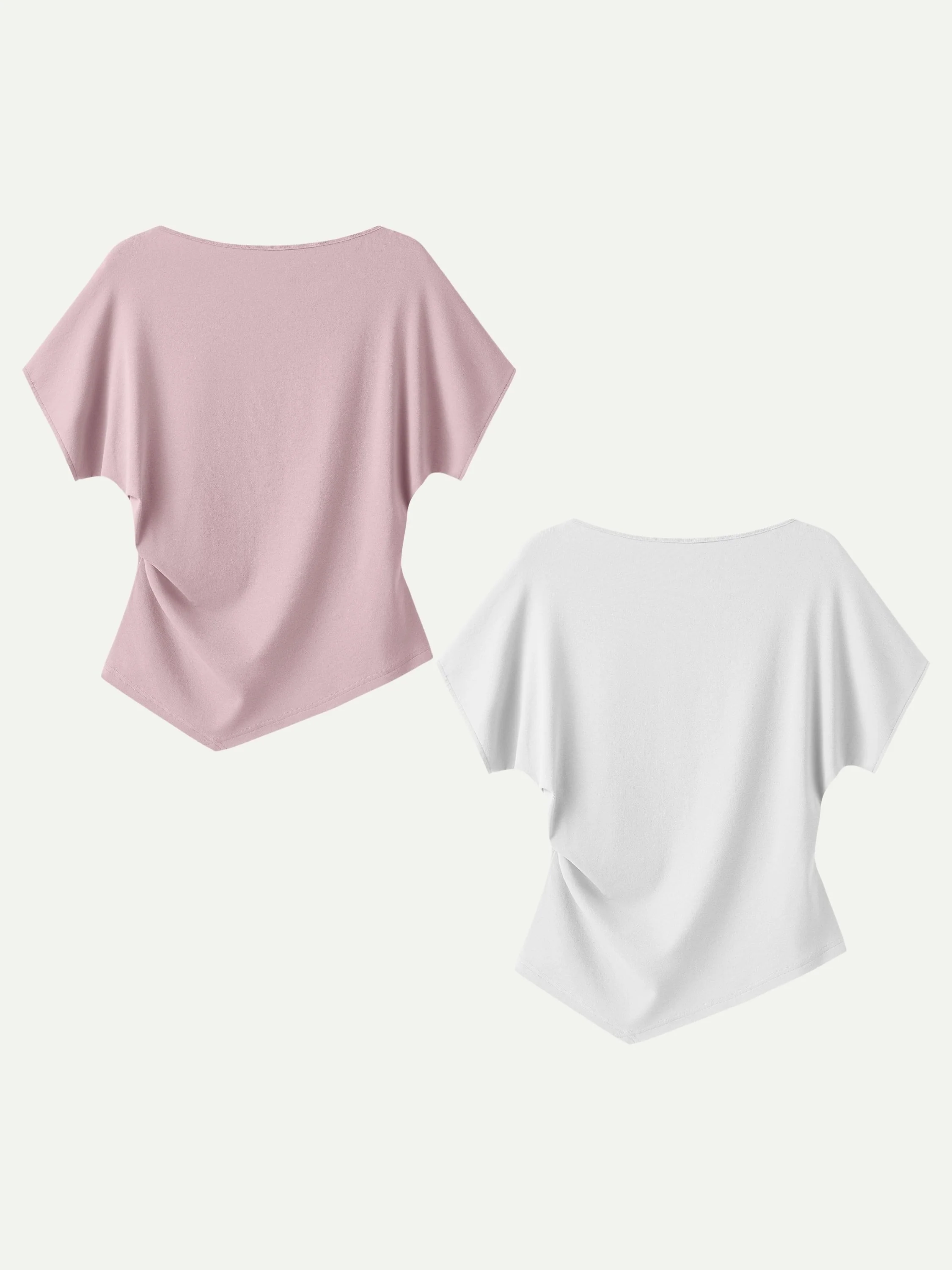 Cotton Lyocell Boatneck Angled Summer Tee - Image 21