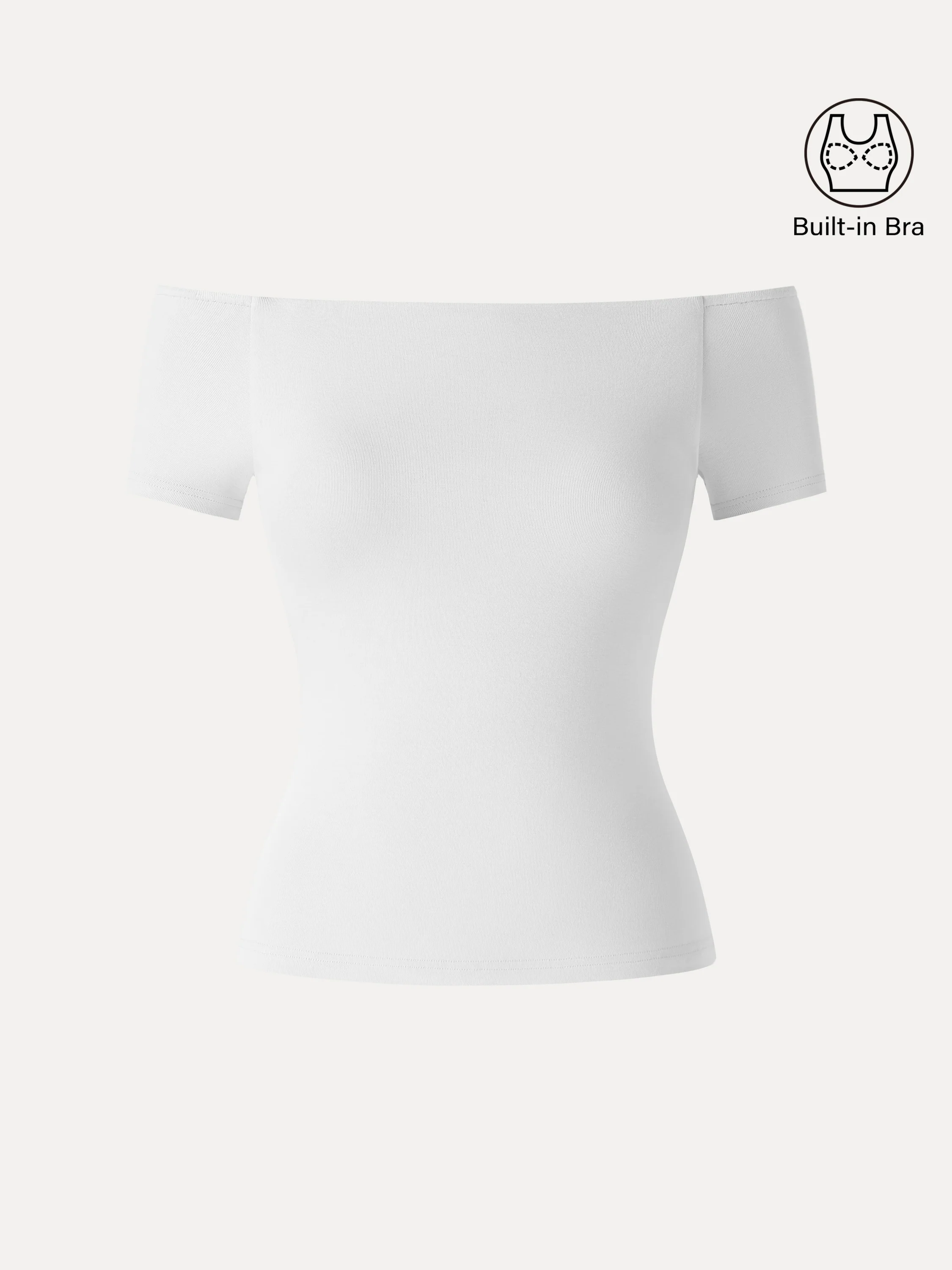 Cotton Lyocell Off-the-Shoulder Bra Top