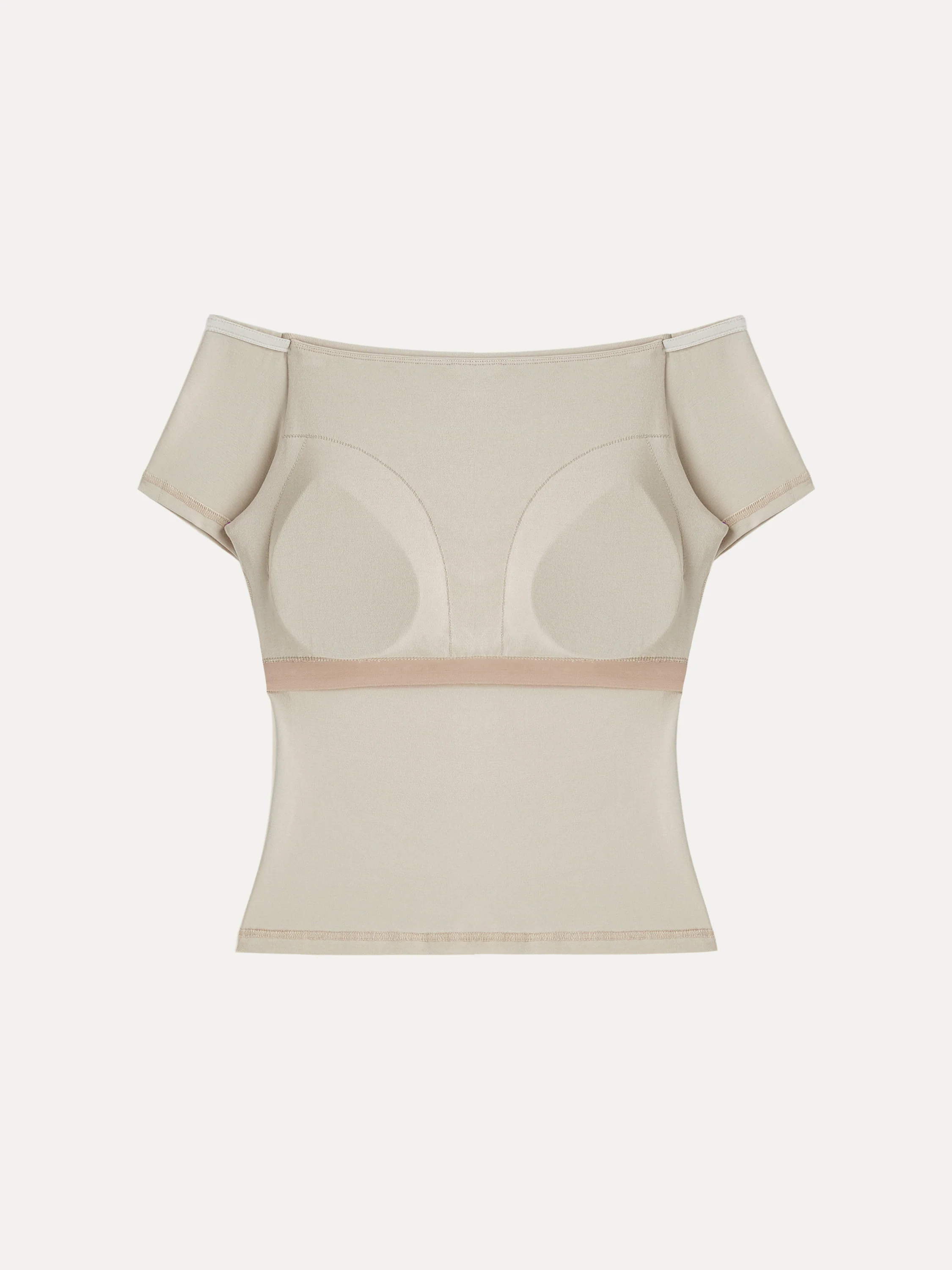 Cotton Lyocell Non-Slip Off-the-Shoulder Bra Top - Image 9