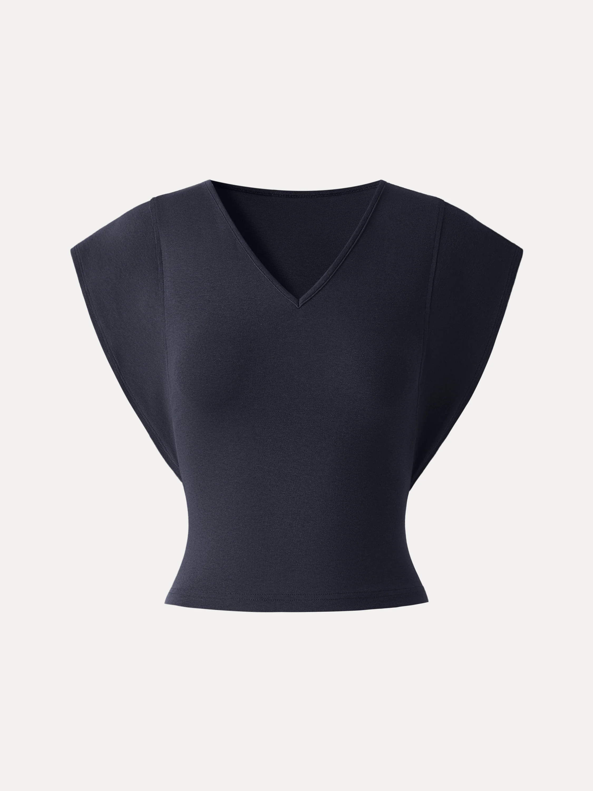 Cotton Lyocell V-Neck Summer Tee - Image 3