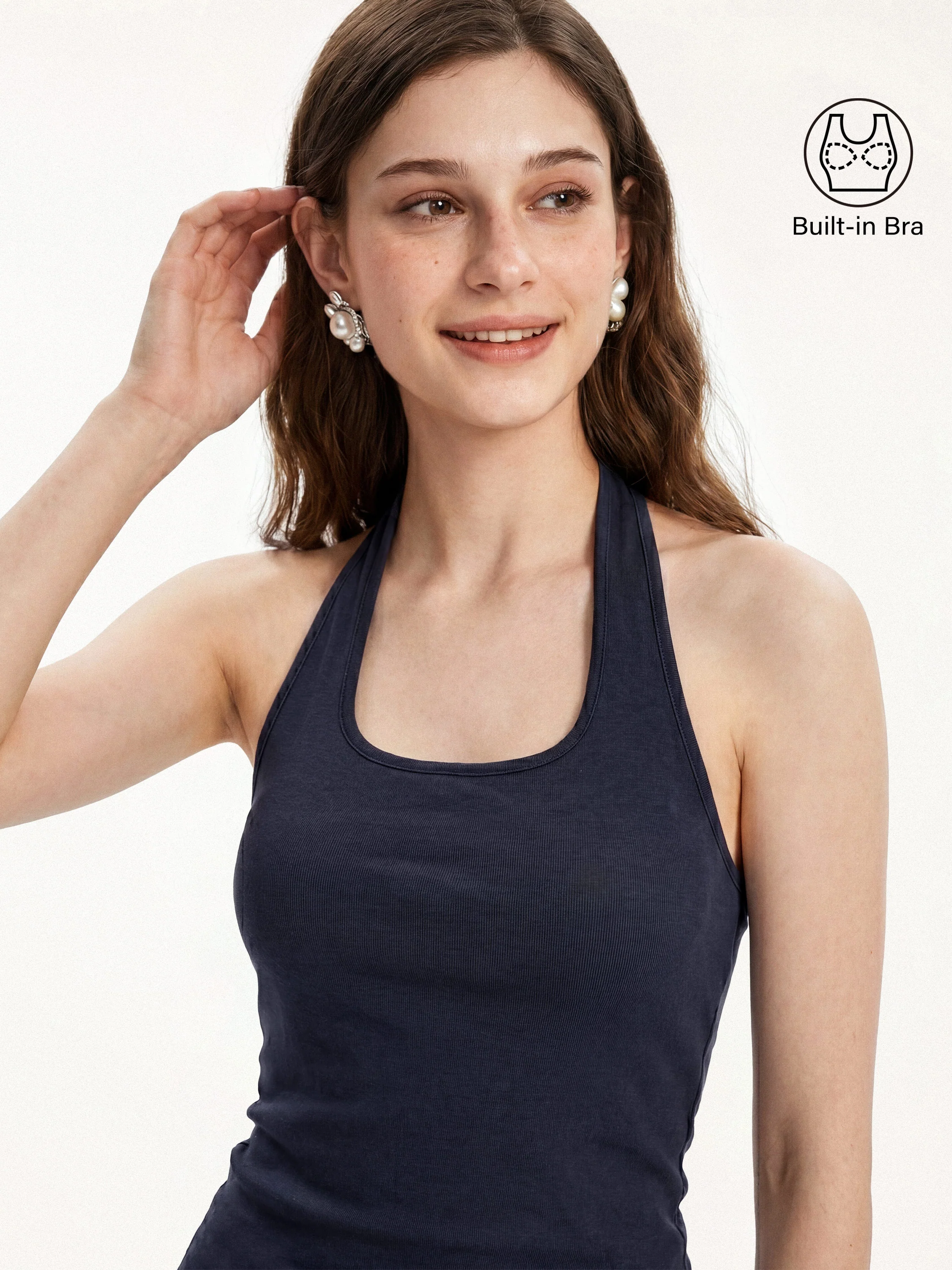 Cotton Square Halter Neck Bra Tank - Image 12