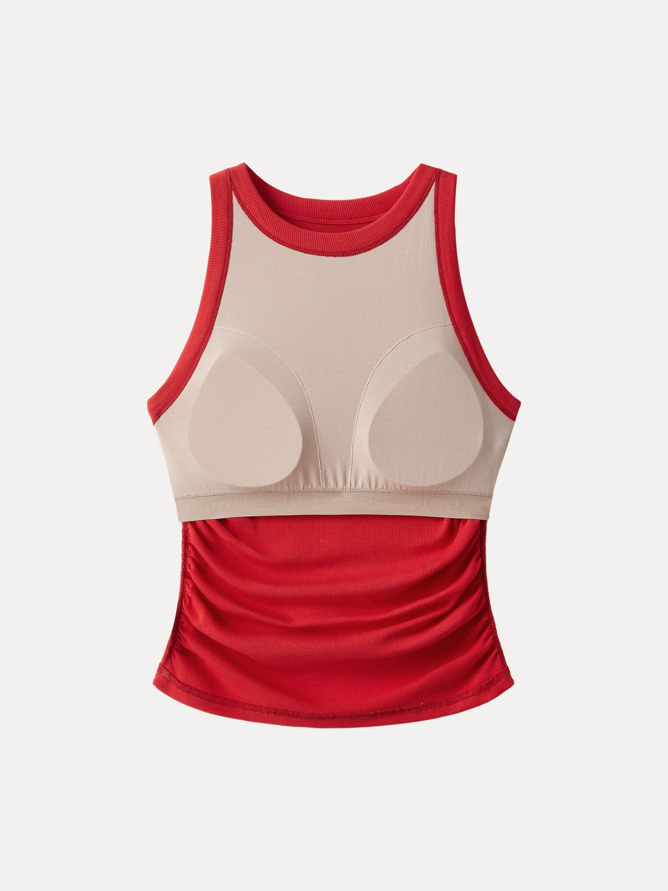 Crewneck Side Ruched Bra Tank - Image 10